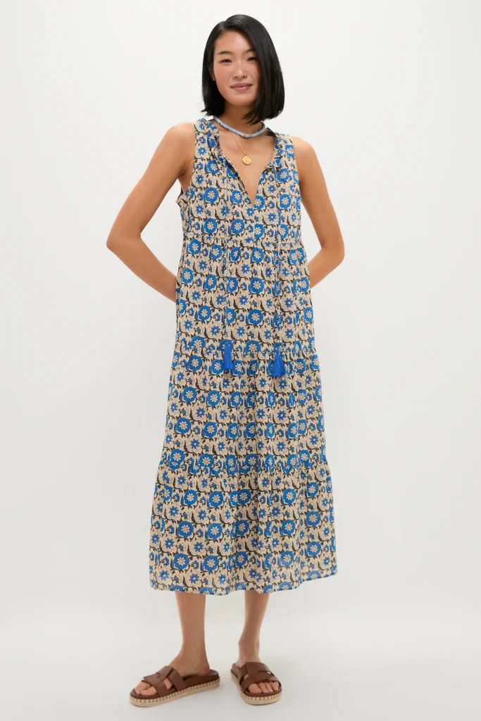 Cobalt Primose Salty Paloma Caftan - Image 3