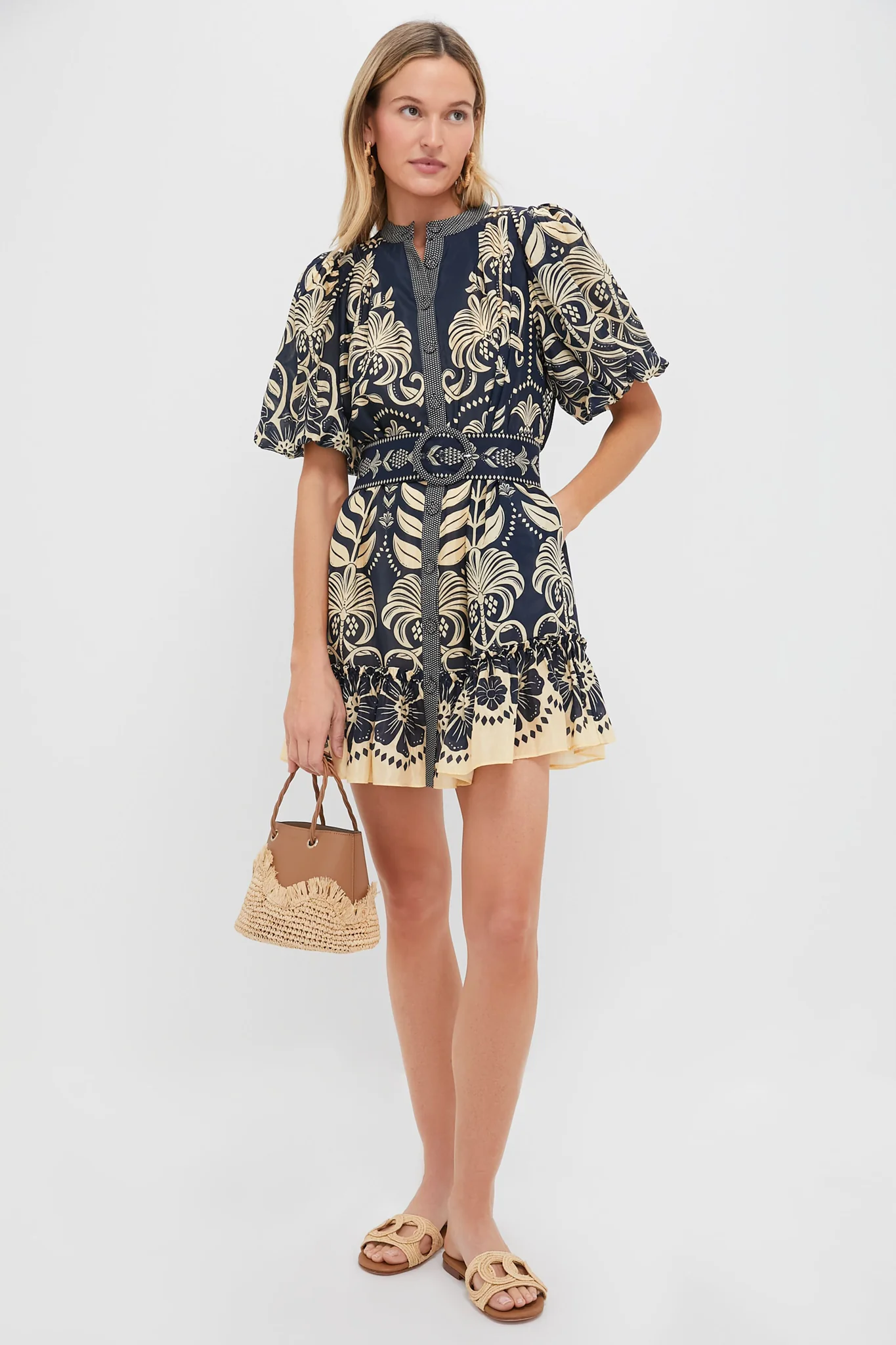 Blue Ainika Tropical Splendor Mini Dress - Image 2