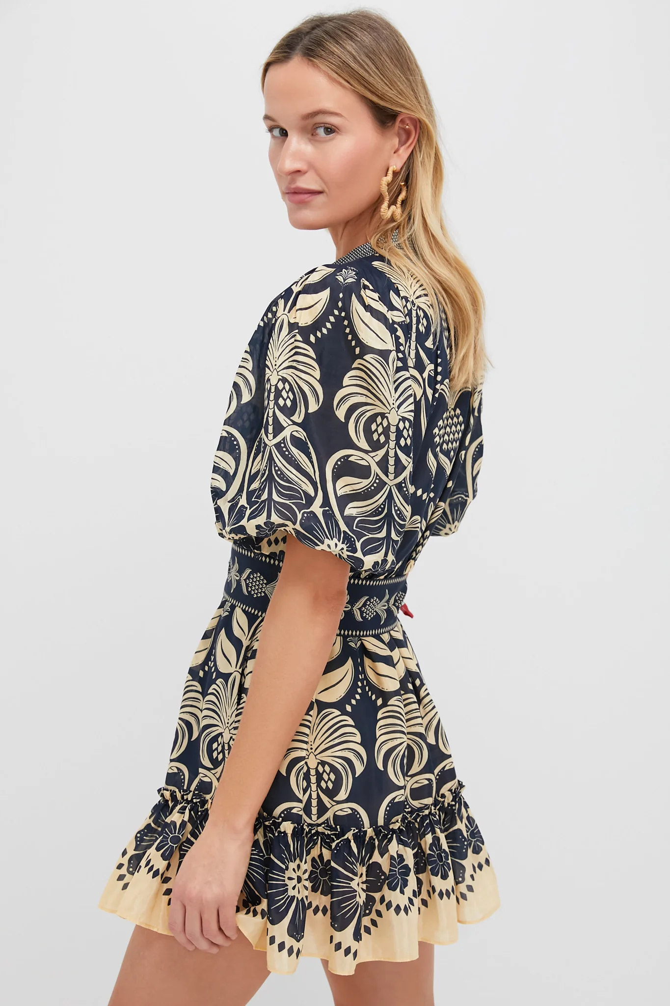 Blue Ainika Tropical Splendor Mini Dress - Image 3
