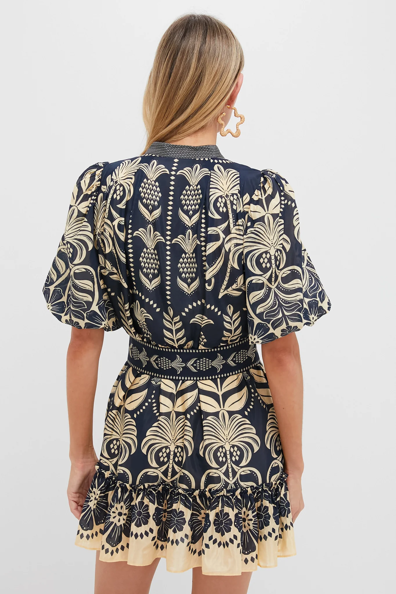 Blue Ainika Tropical Splendor Mini Dress - Image 4