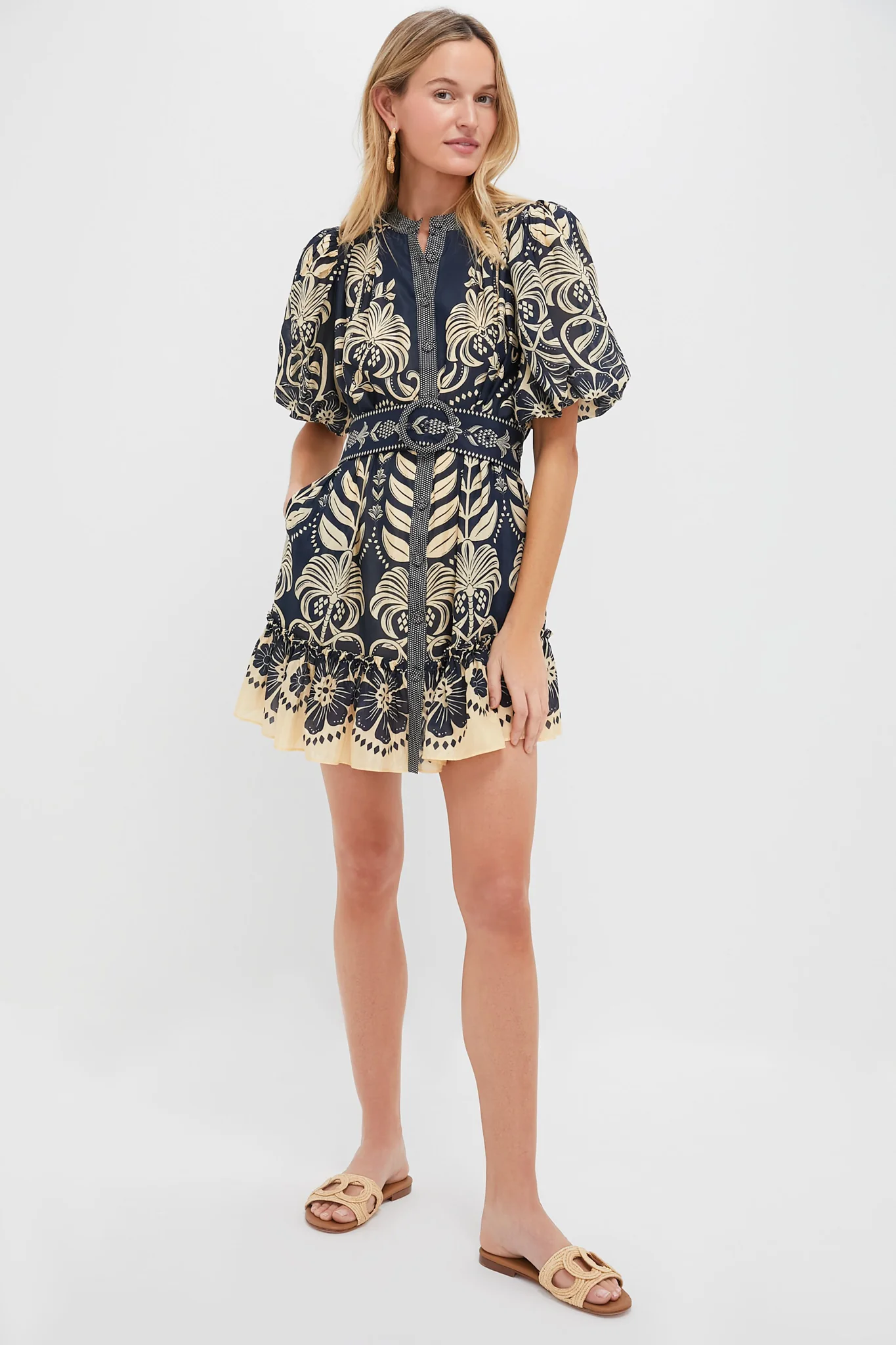 Blue Ainika Tropical Splendor Mini Dress - Image 6