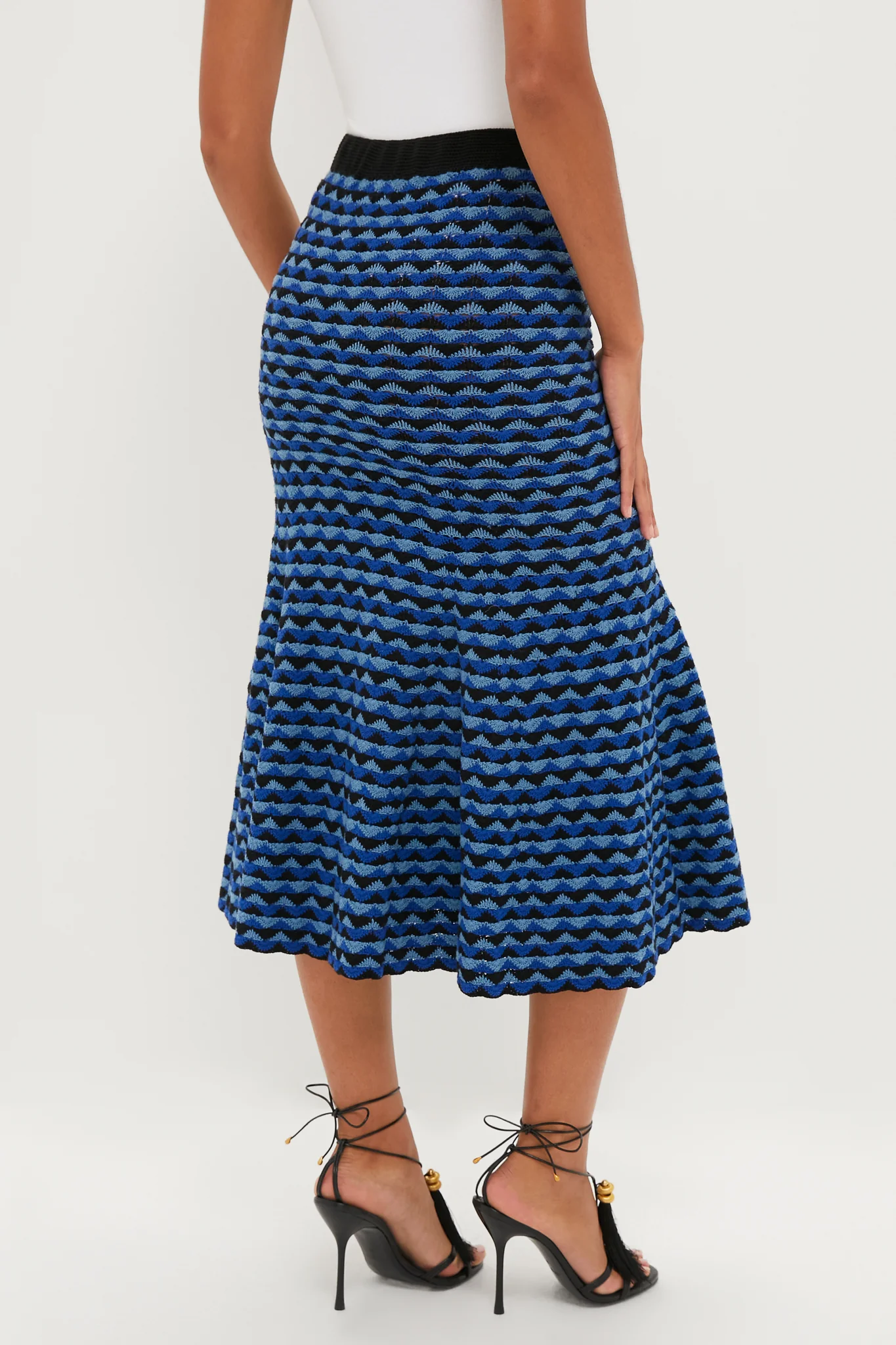 Blue and Black Profundo Midi Skirt - Image 4