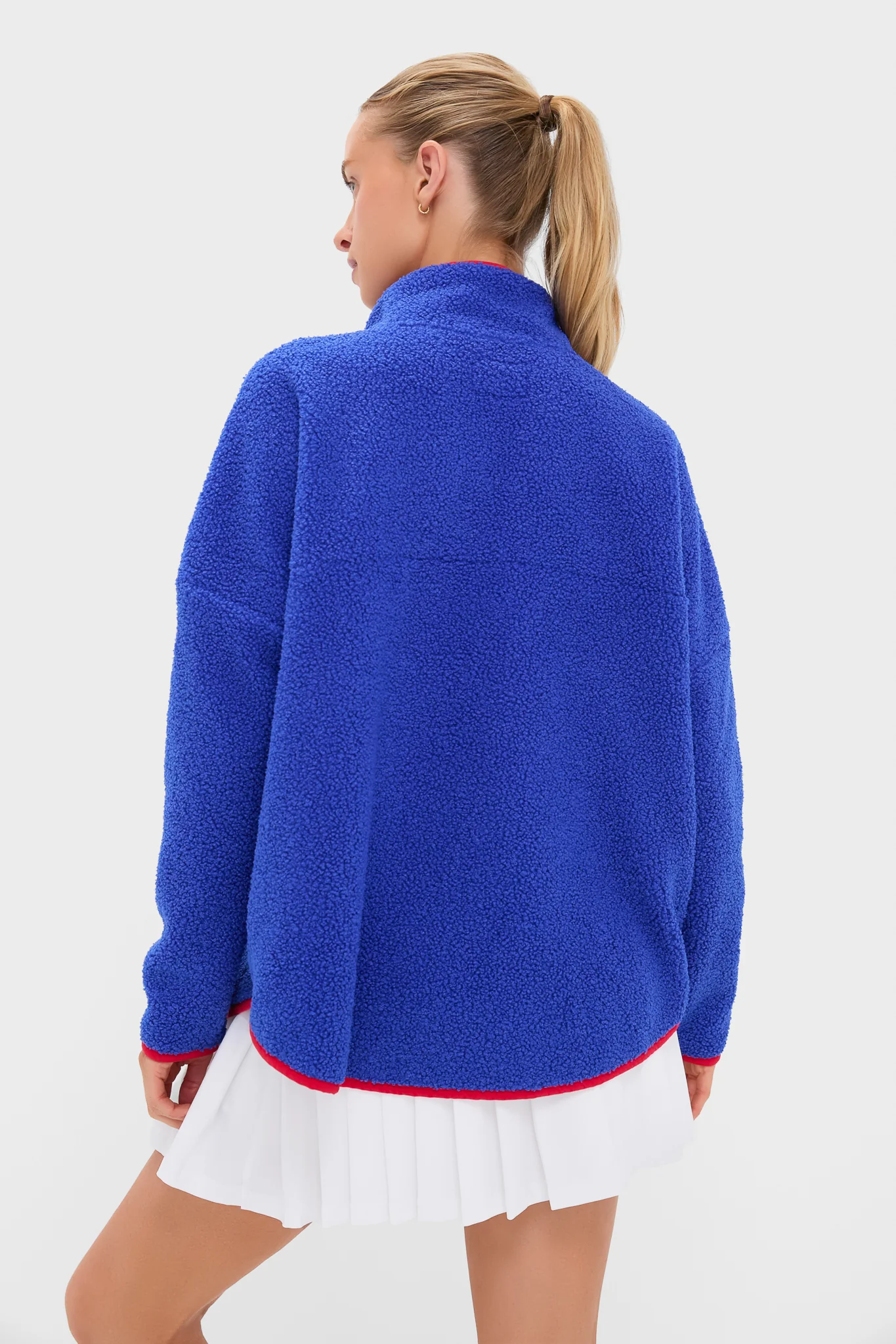 Blue and Red Fleece Cady Quarter Zip - Image 4