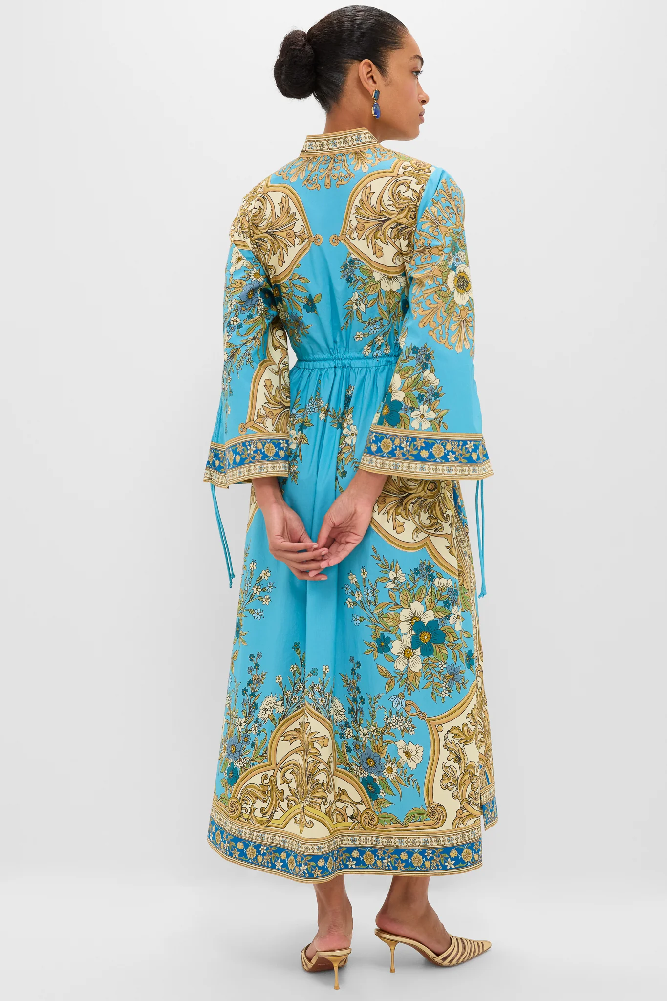 Blue Cassie Pool Midi Dress - Image 4