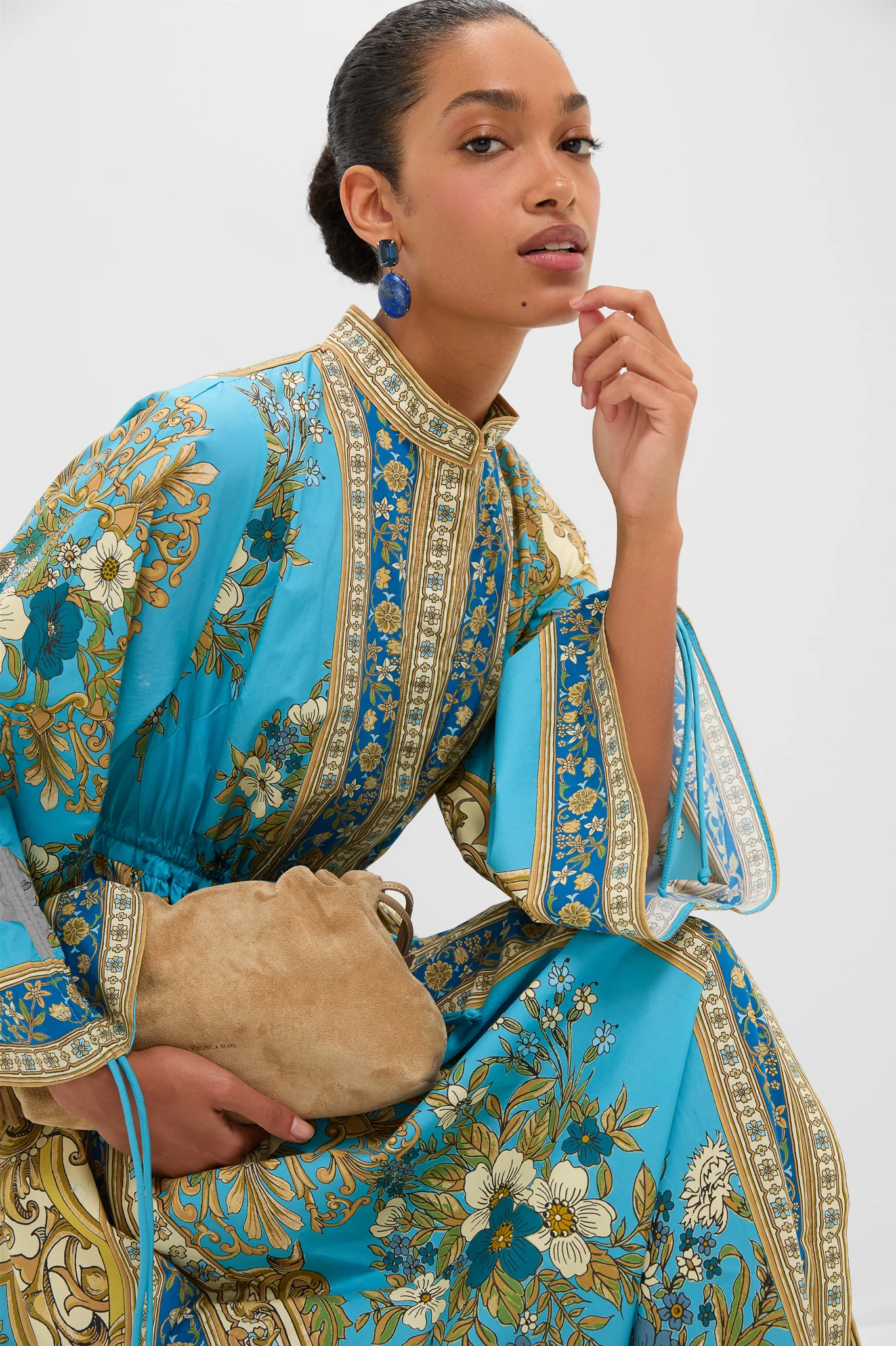 Blue Cassie Pool Midi Dress - Image 6