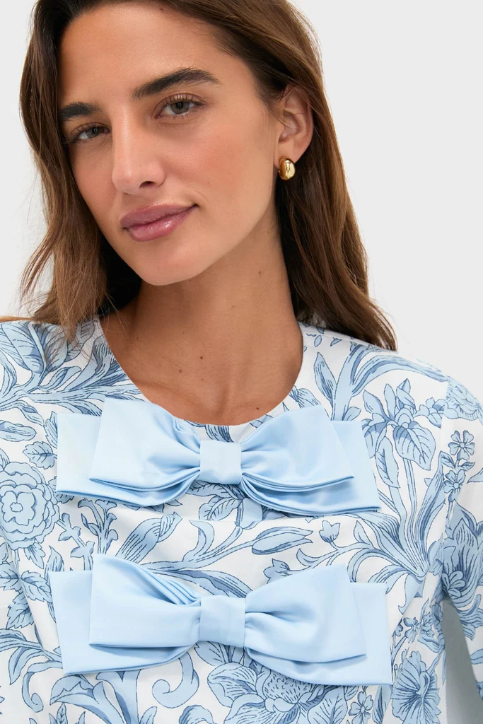 Blue Chintz Clarice Bows Dress - Image 5