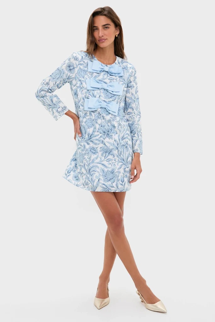 Blue Chintz Clarice Bows Dress - Image 6