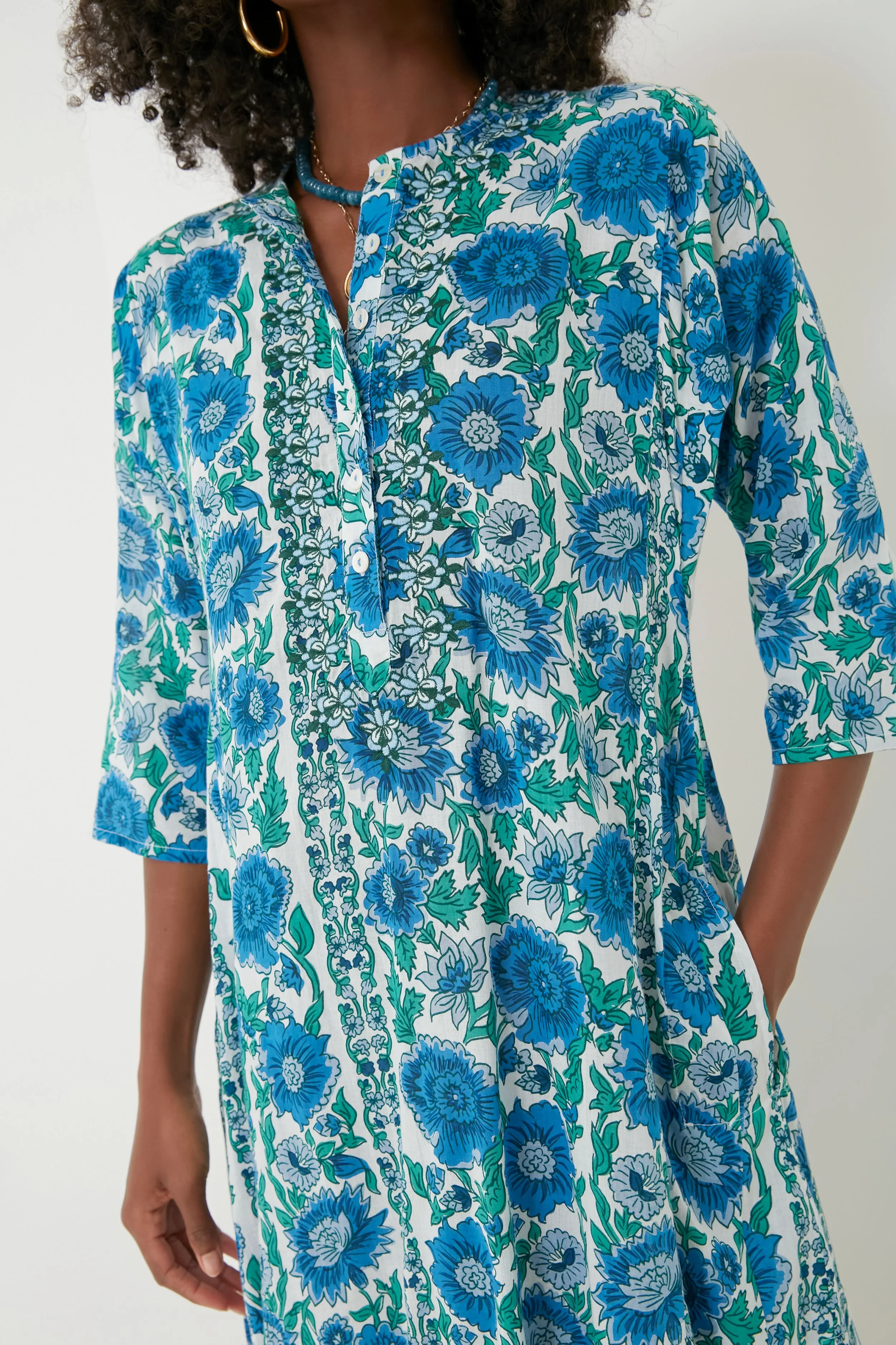 Blue Dijon Classic Long Kurta - Image 5