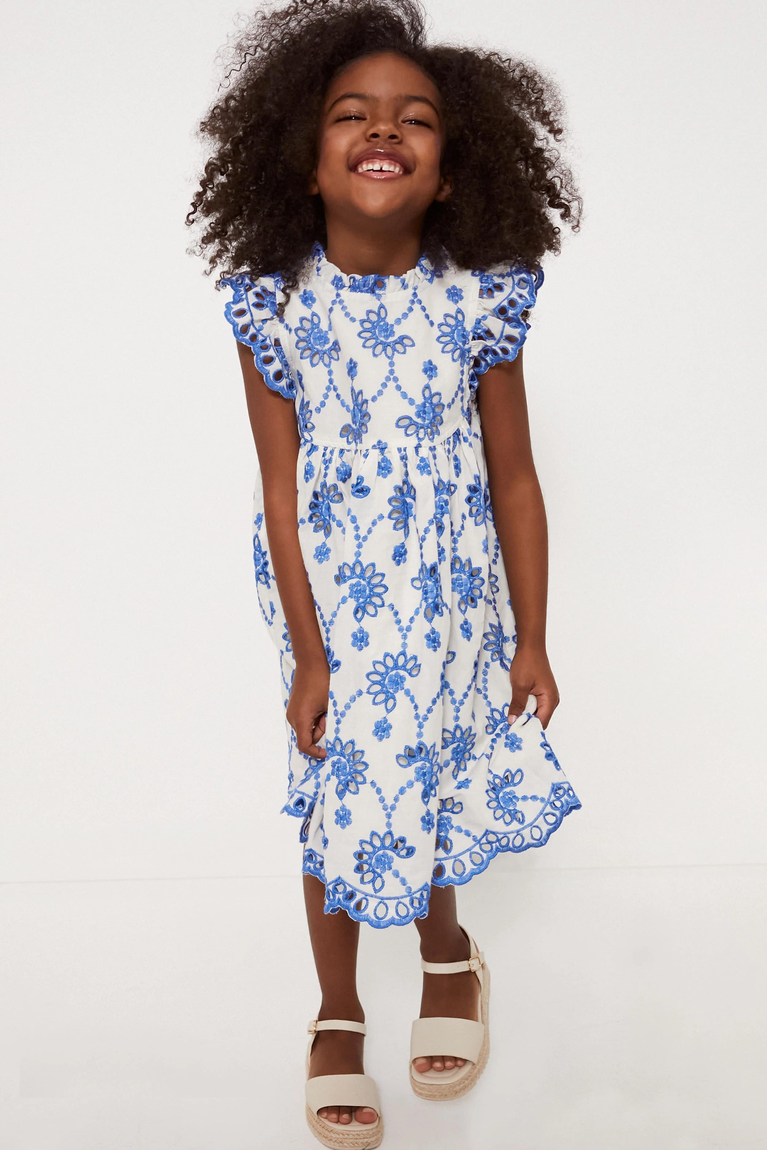 Blue Eyelet Cynthia Dress - Image 2