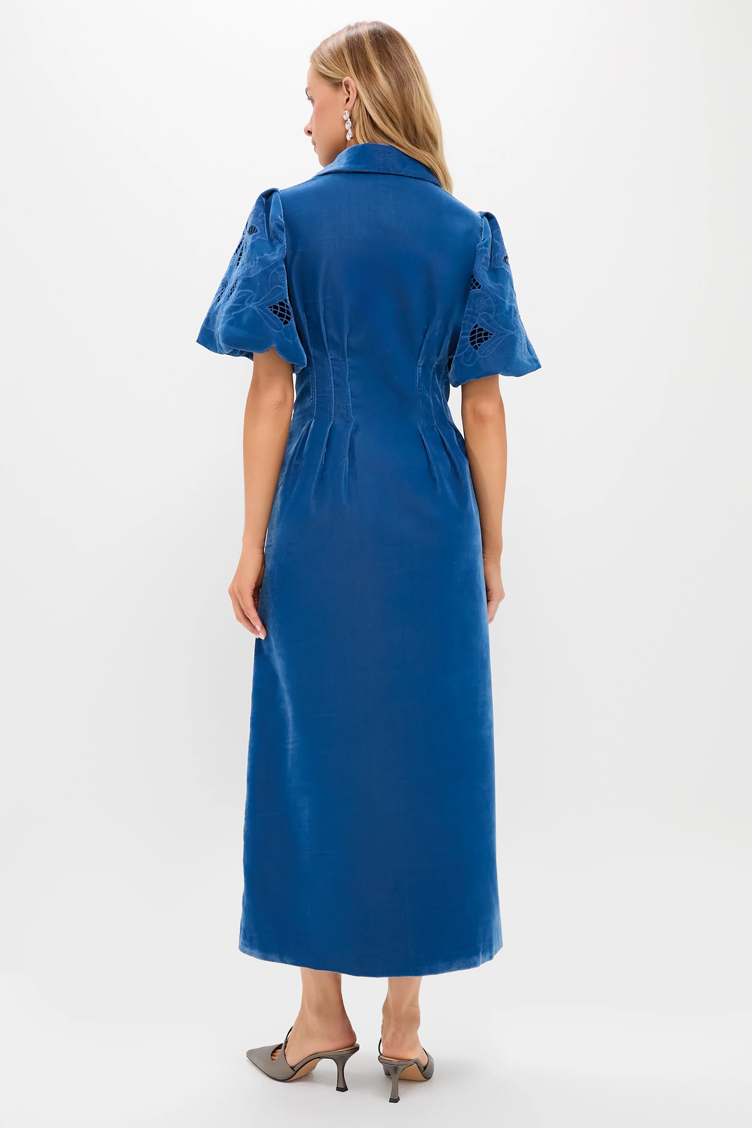 Blue Fog Velvet Lace Delaney Dress - Image 5