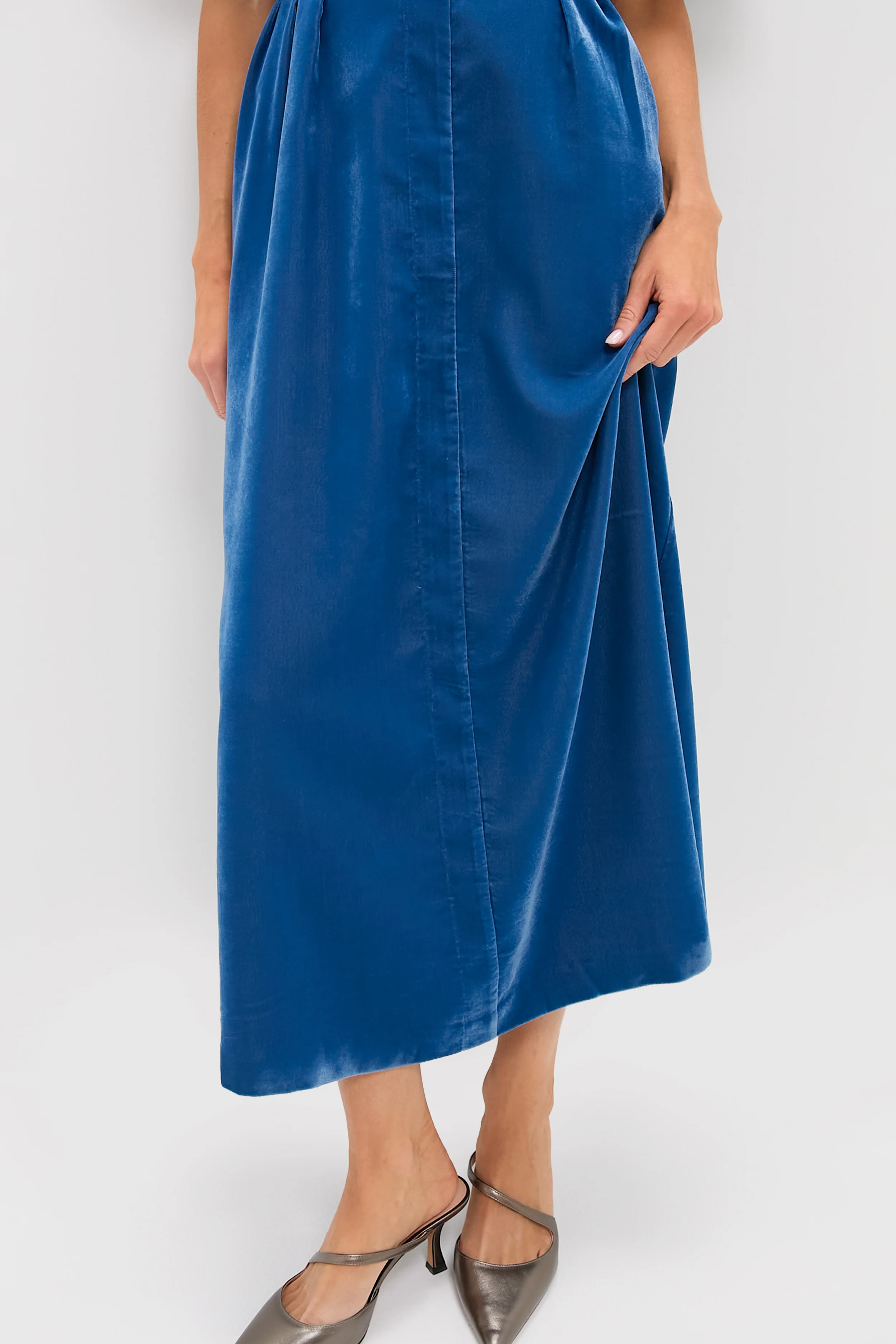 Blue Fog Velvet Lace Delaney Dress - Image 6