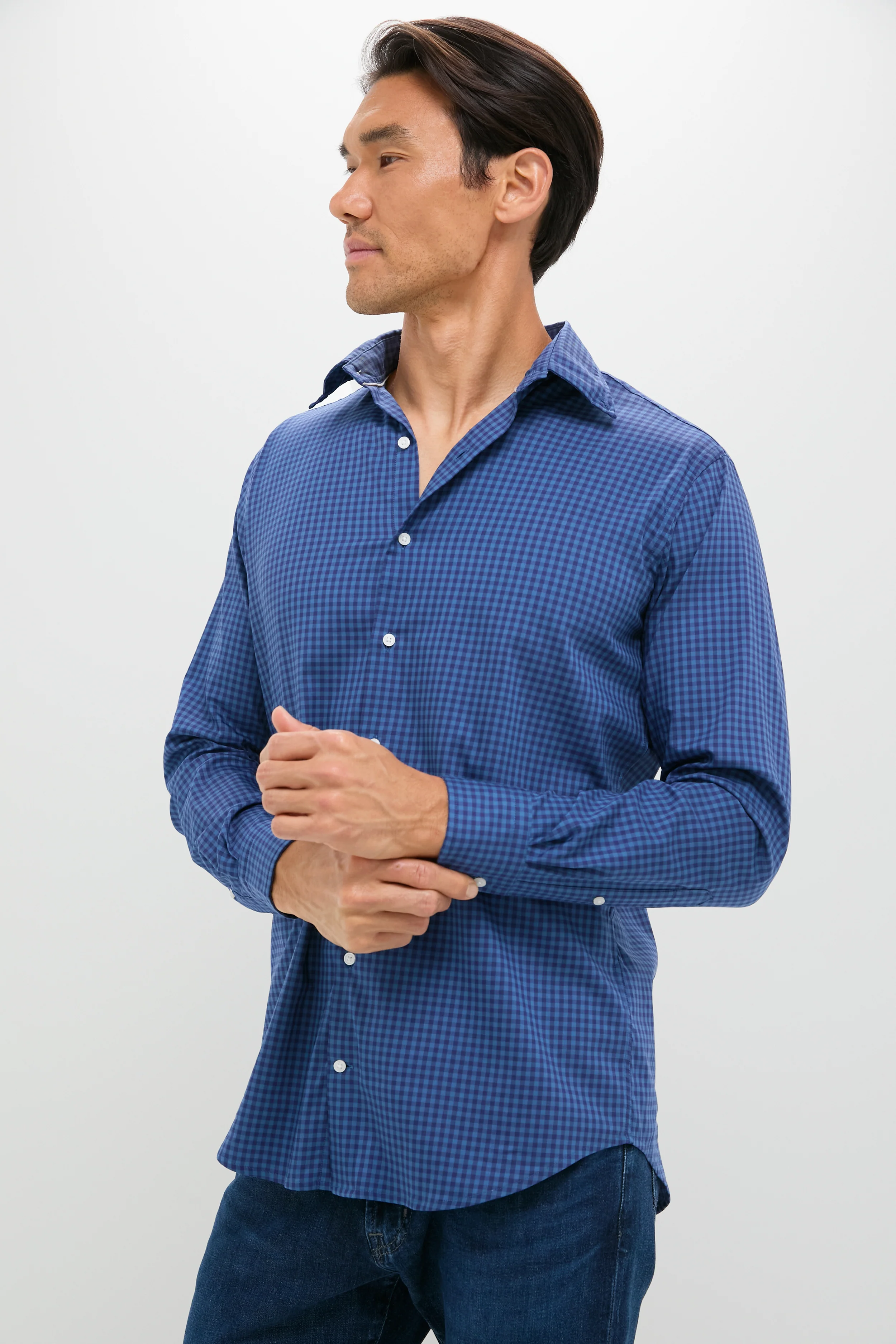 Blue Haze Conway Crown Lite Cotton-Stretch Sport Shirt - Image 3