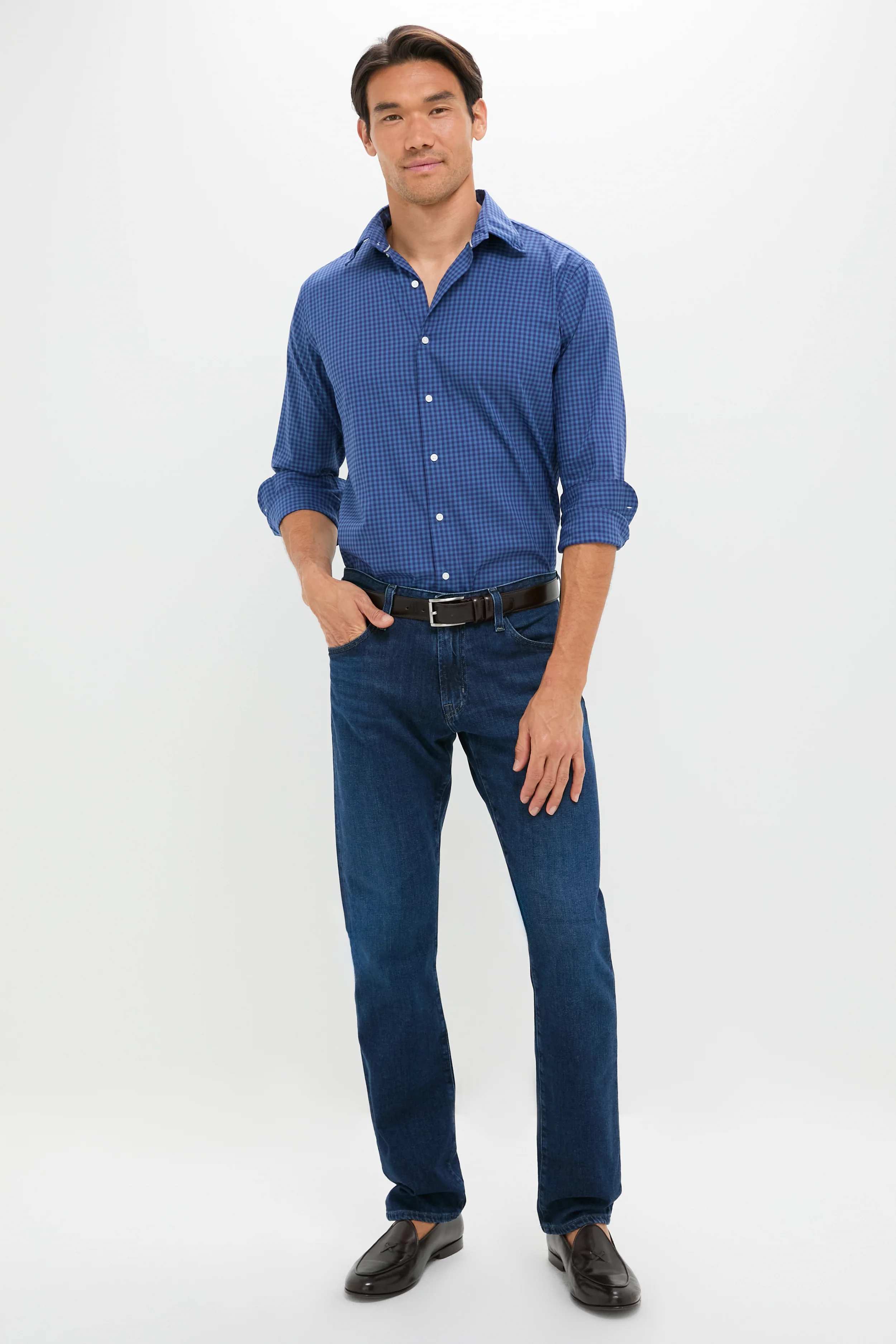 Blue Haze Conway Crown Lite Cotton-Stretch Sport Shirt - Image 6