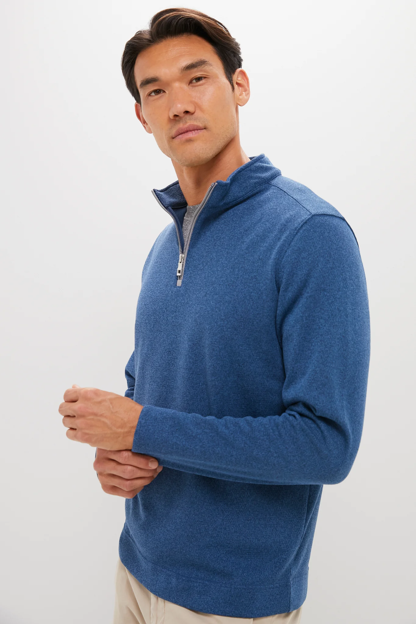 Blue Haze Crown Sweater Fleece Quarter Zip - Image 3