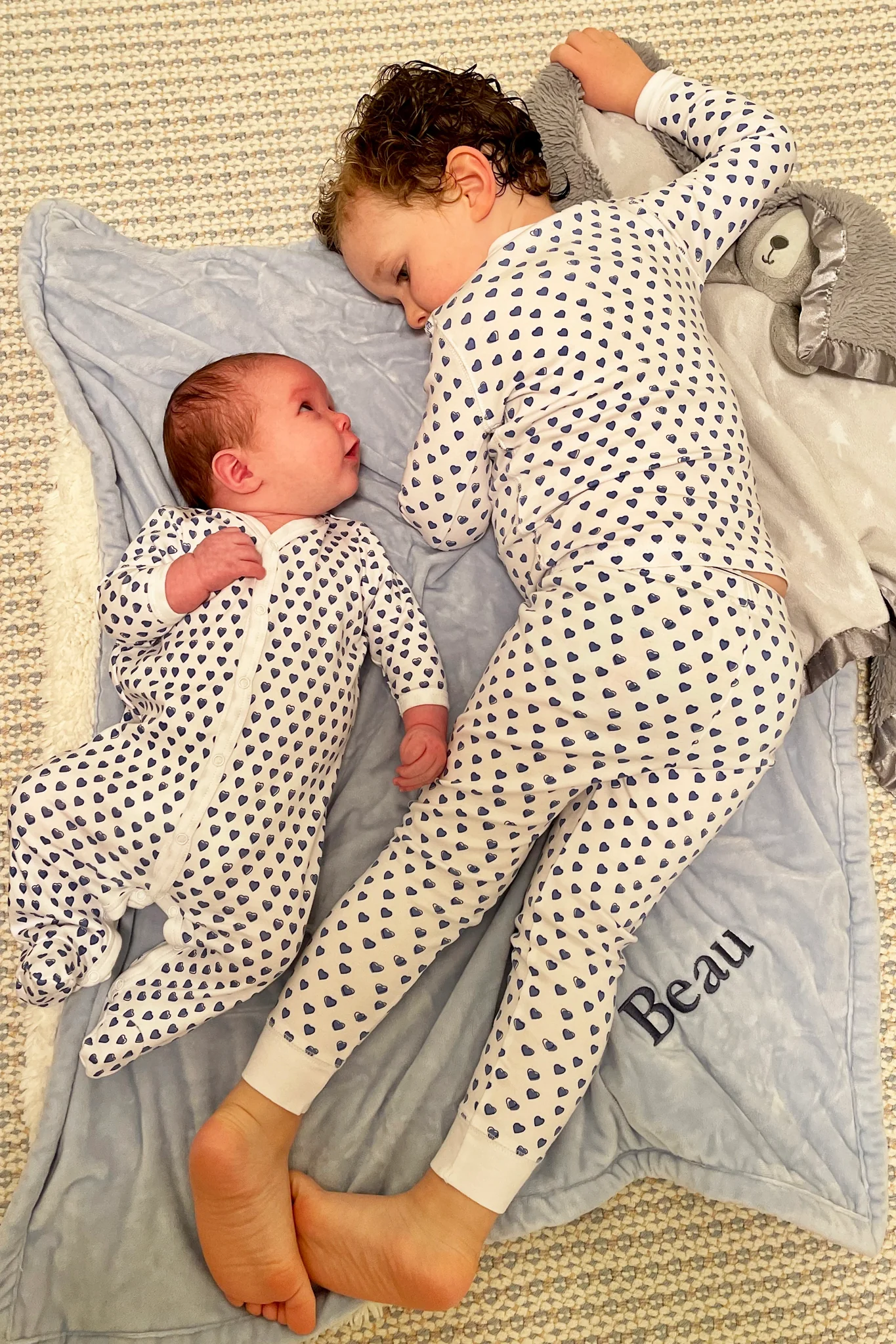 Blue Kids Hearts Pajamas - Image 2