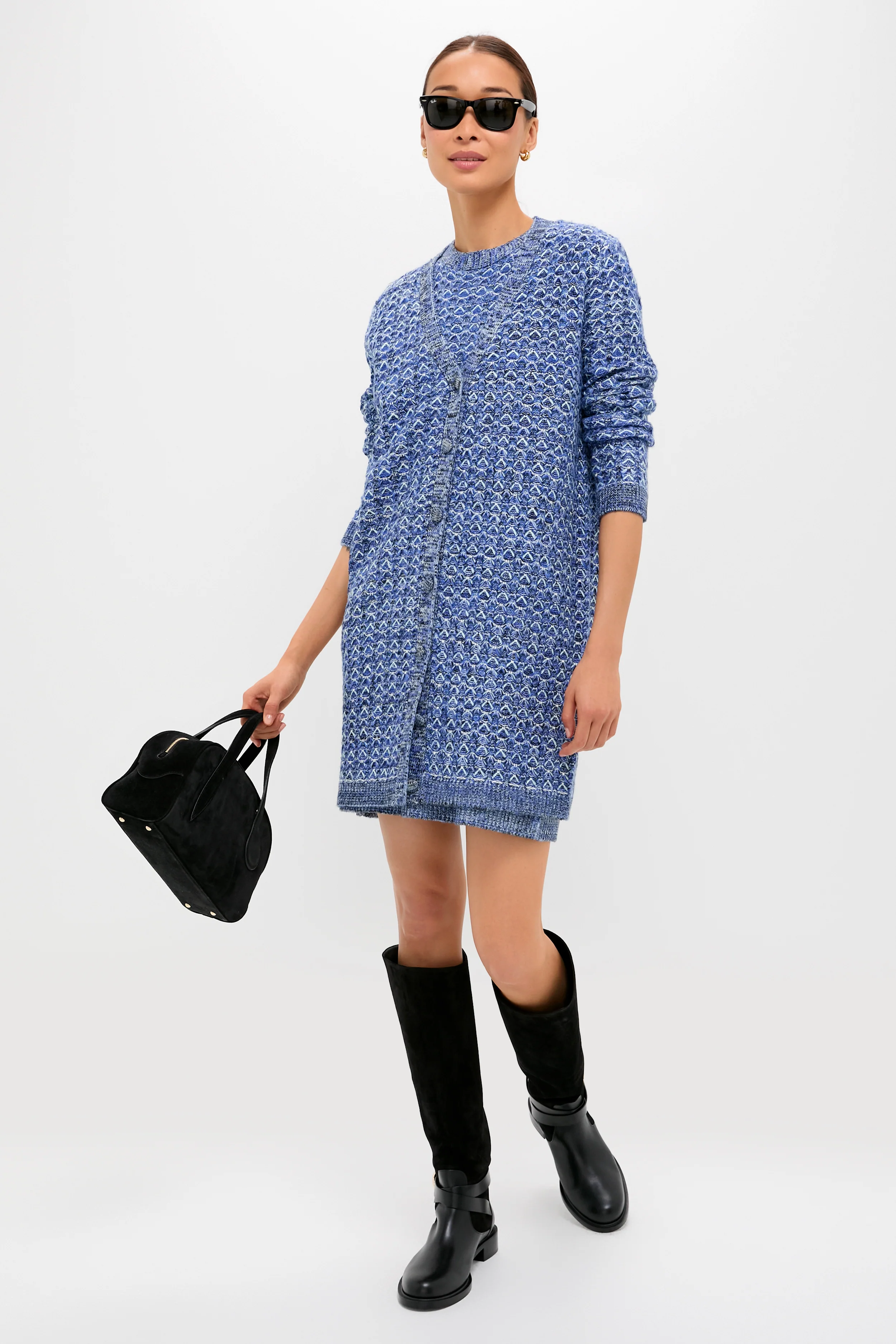 Blue Knit Liv Cardigan - Image 2