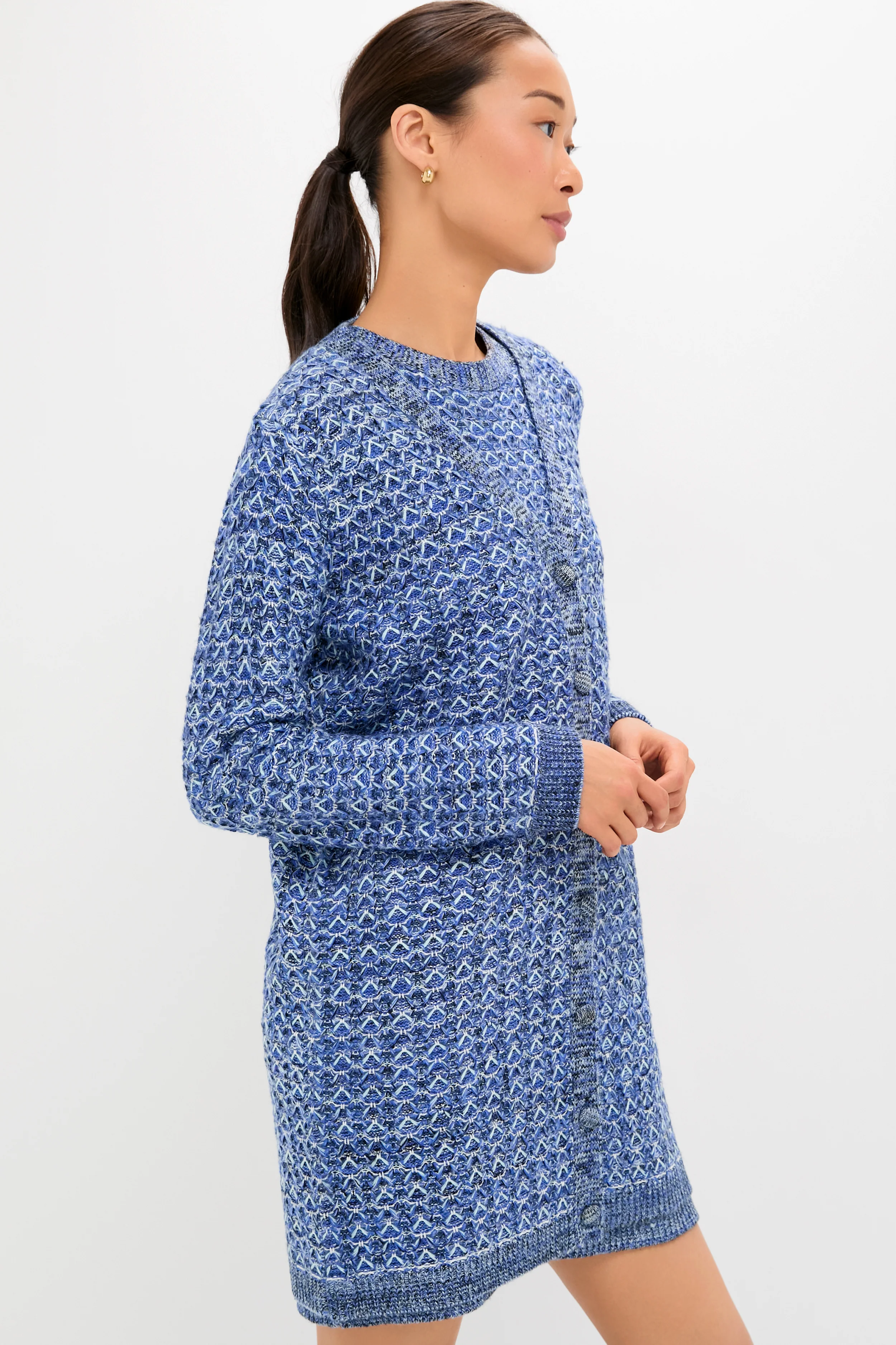 Blue Knit Liv Cardigan - Image 3