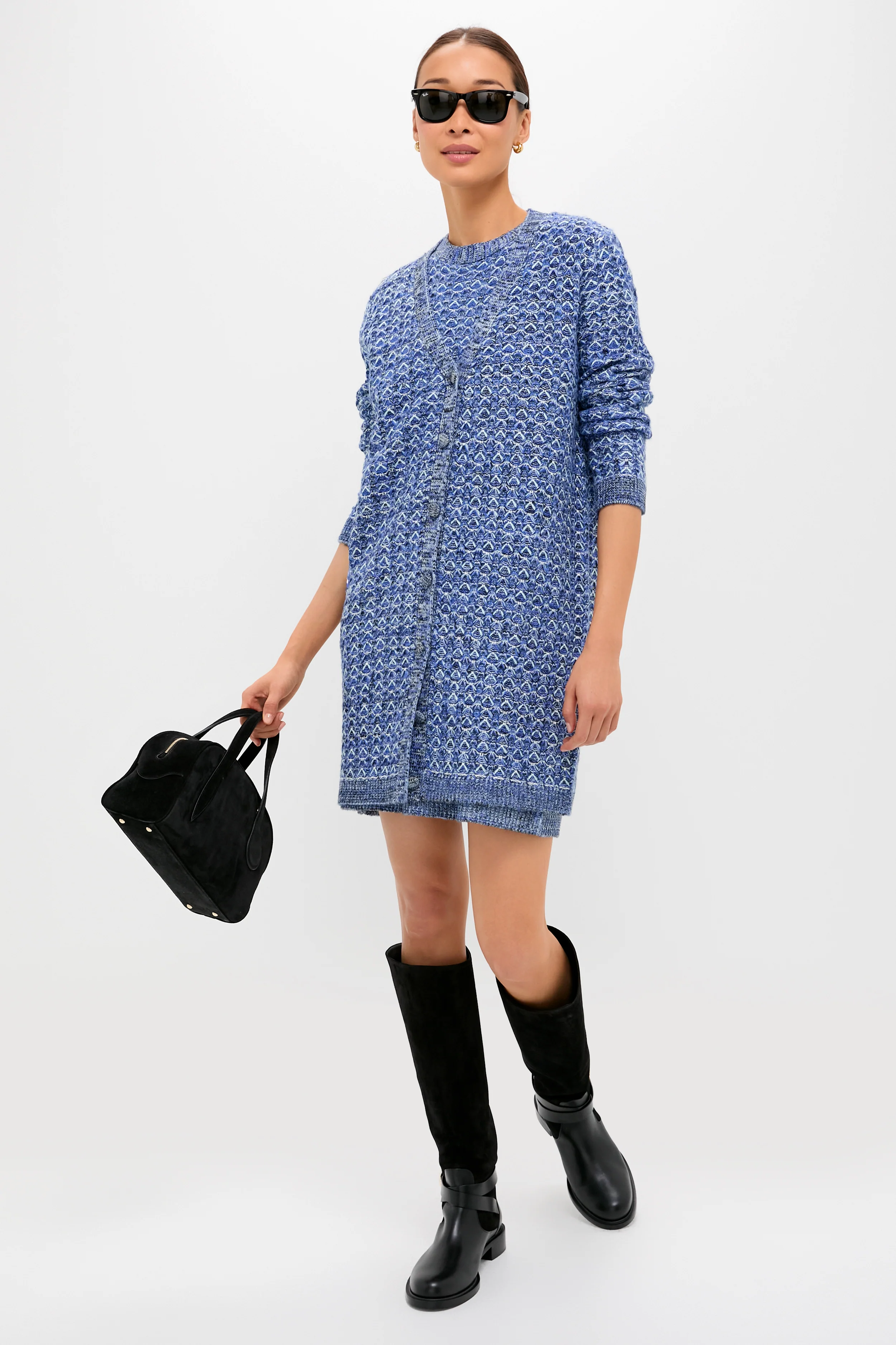 Blue Knit Marie Dress - Image 2