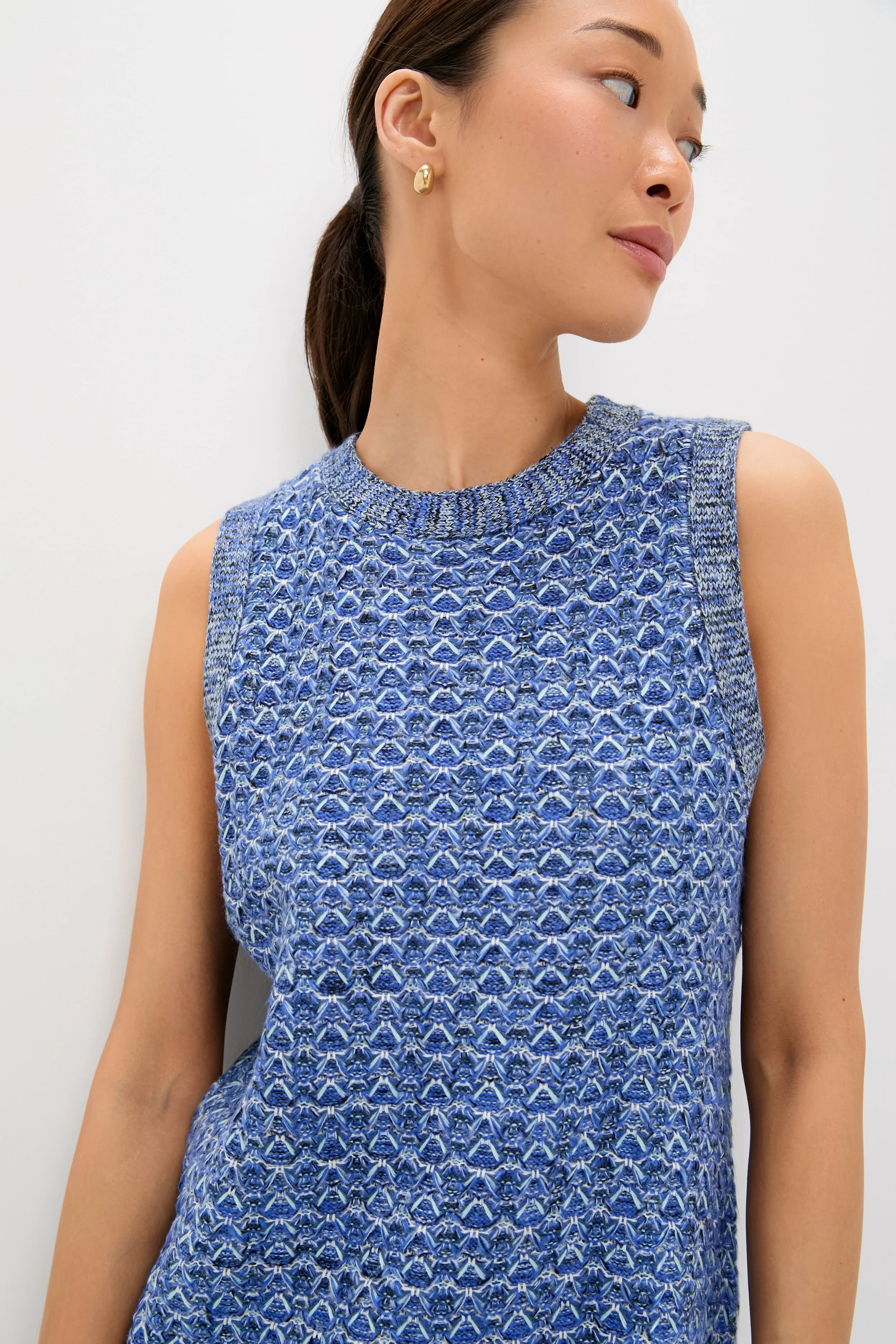 Blue Knit Marie Dress - Image 4