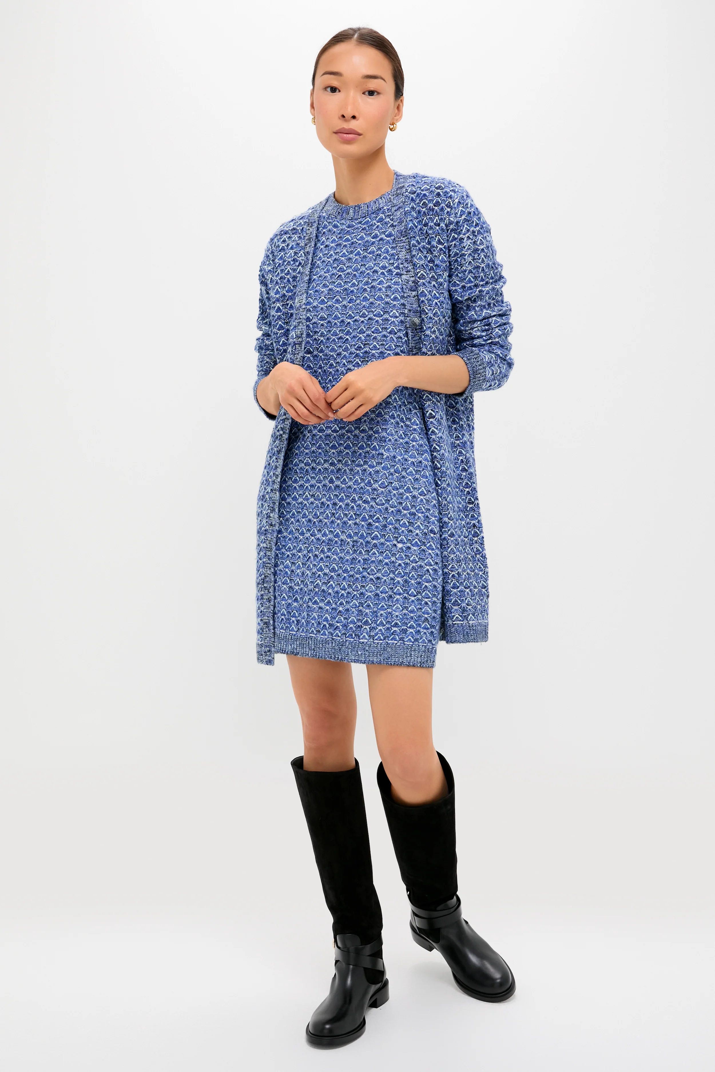 Blue Knit Marie Dress - Image 5
