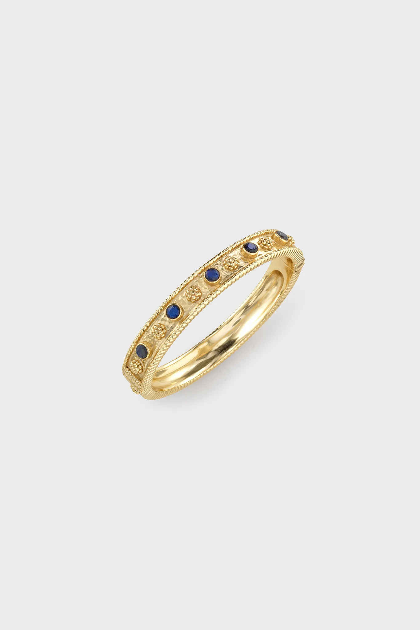 Blue Labradorite Berry Gem Classic Hinged Bangle - Image 3