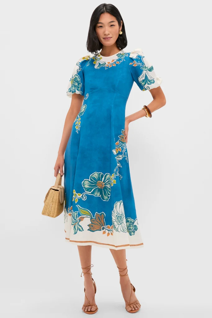 Blue Luda Midi Dress - Image 3