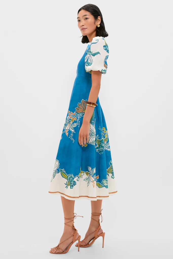 Blue Luda Midi Dress - Image 4