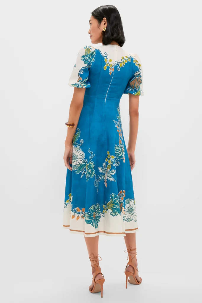 Blue Luda Midi Dress - Image 5