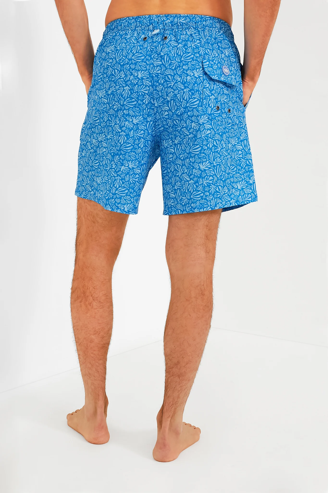 Blue Macaw Henri Botanical Swim Trunk - Image 4