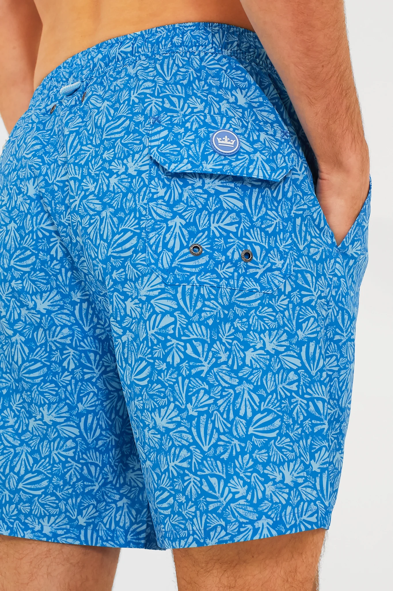 Blue Macaw Henri Botanical Swim Trunk - Image 5
