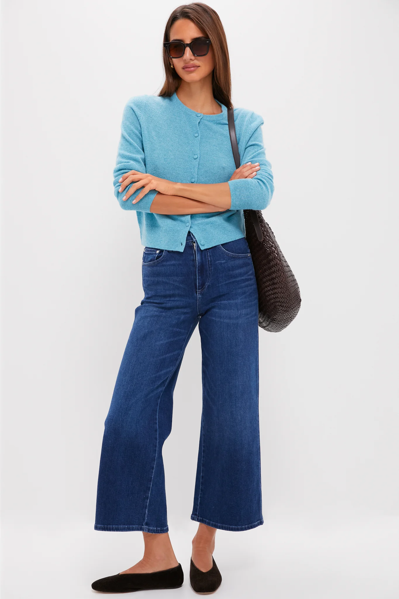 Blue Mist Cashmere Riley Cardigan - Image 2