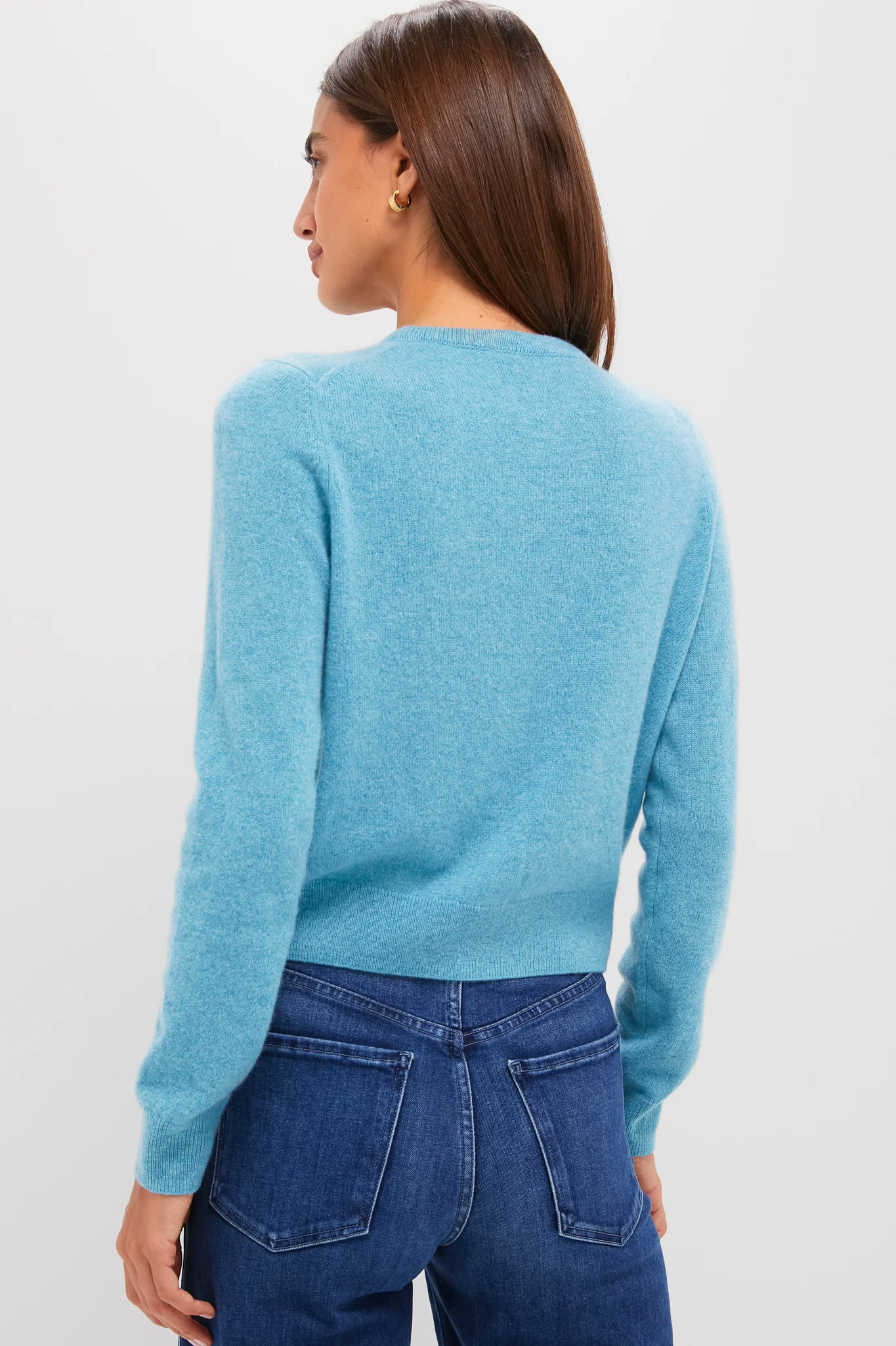 Blue Mist Cashmere Riley Cardigan - Image 4