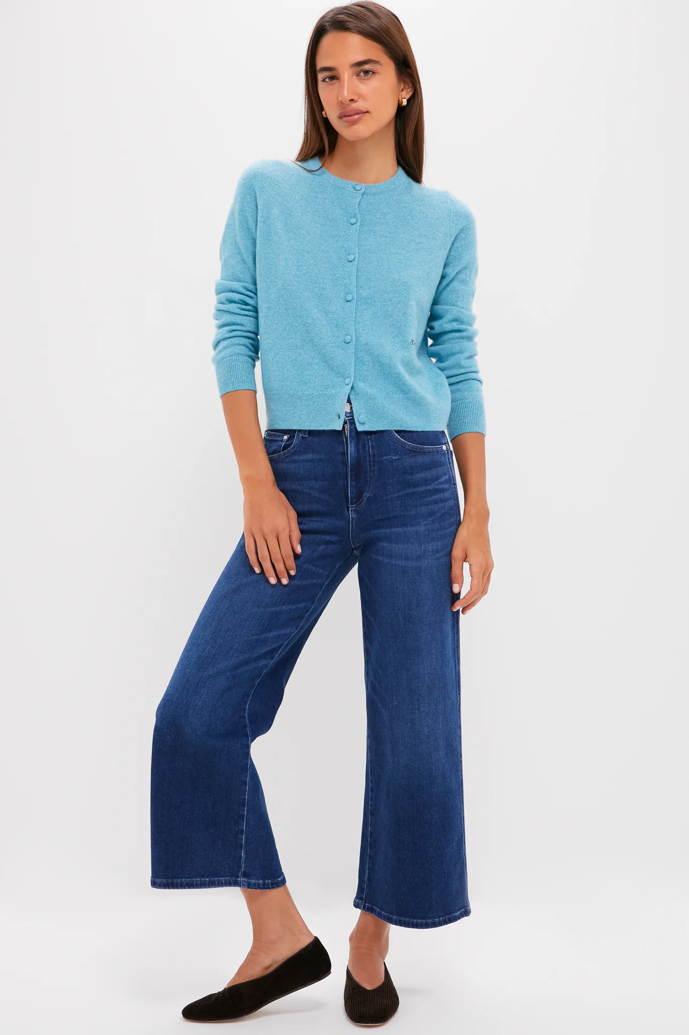 Blue Mist Cashmere Riley Cardigan - Image 6
