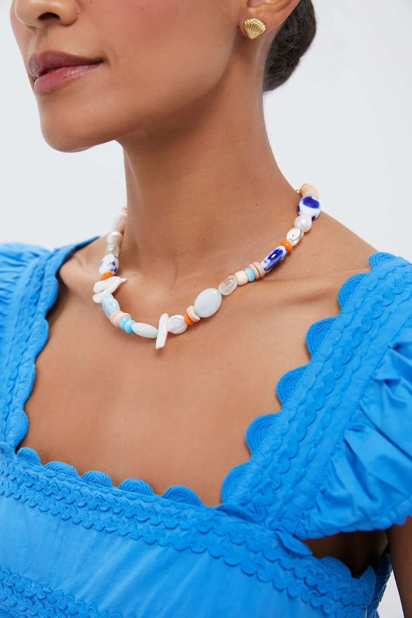 Blue Multi Lupe Necklace - Image 2