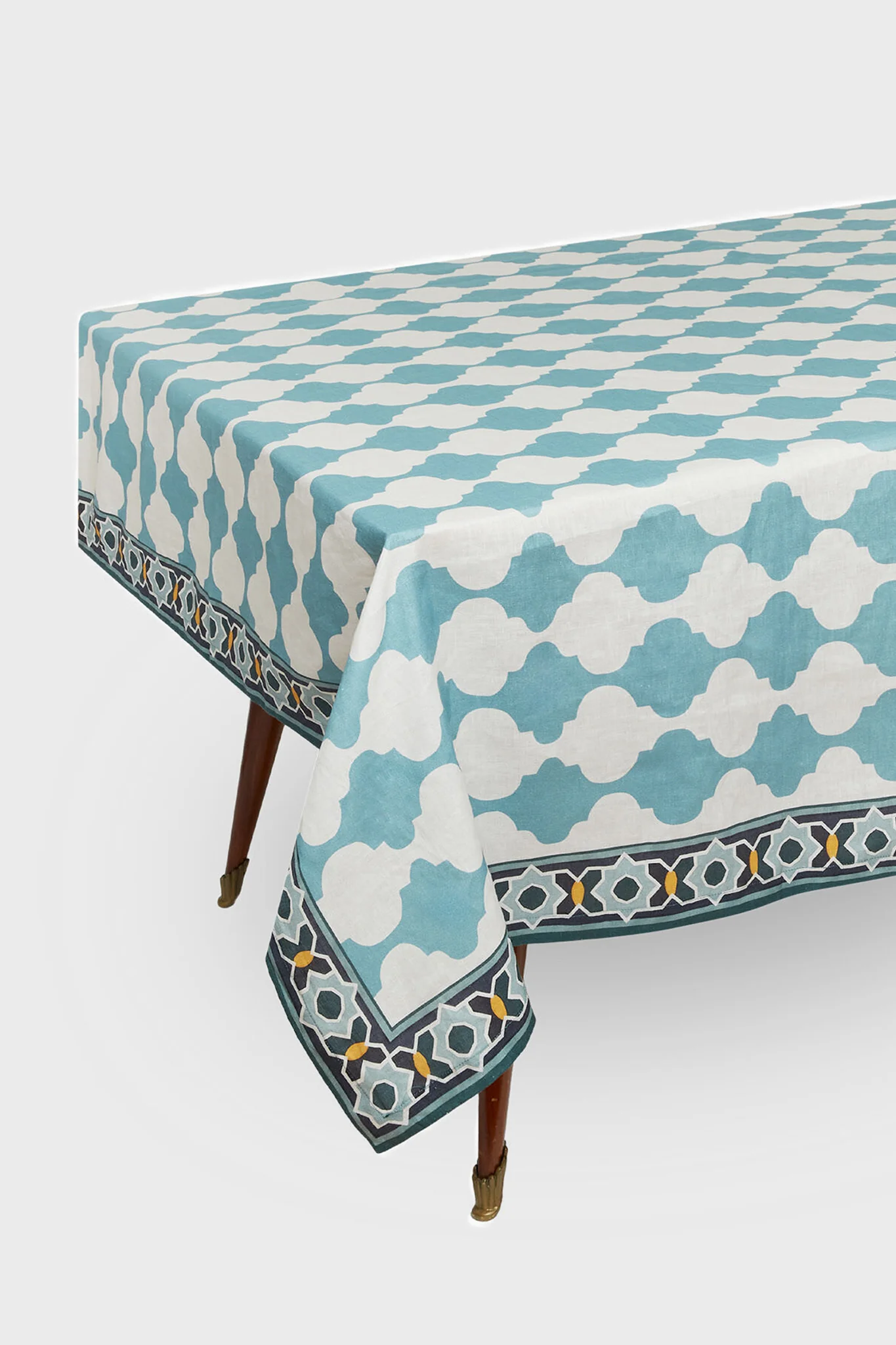 Blue Plaza Large Tablecloth (180x350) - Image 3