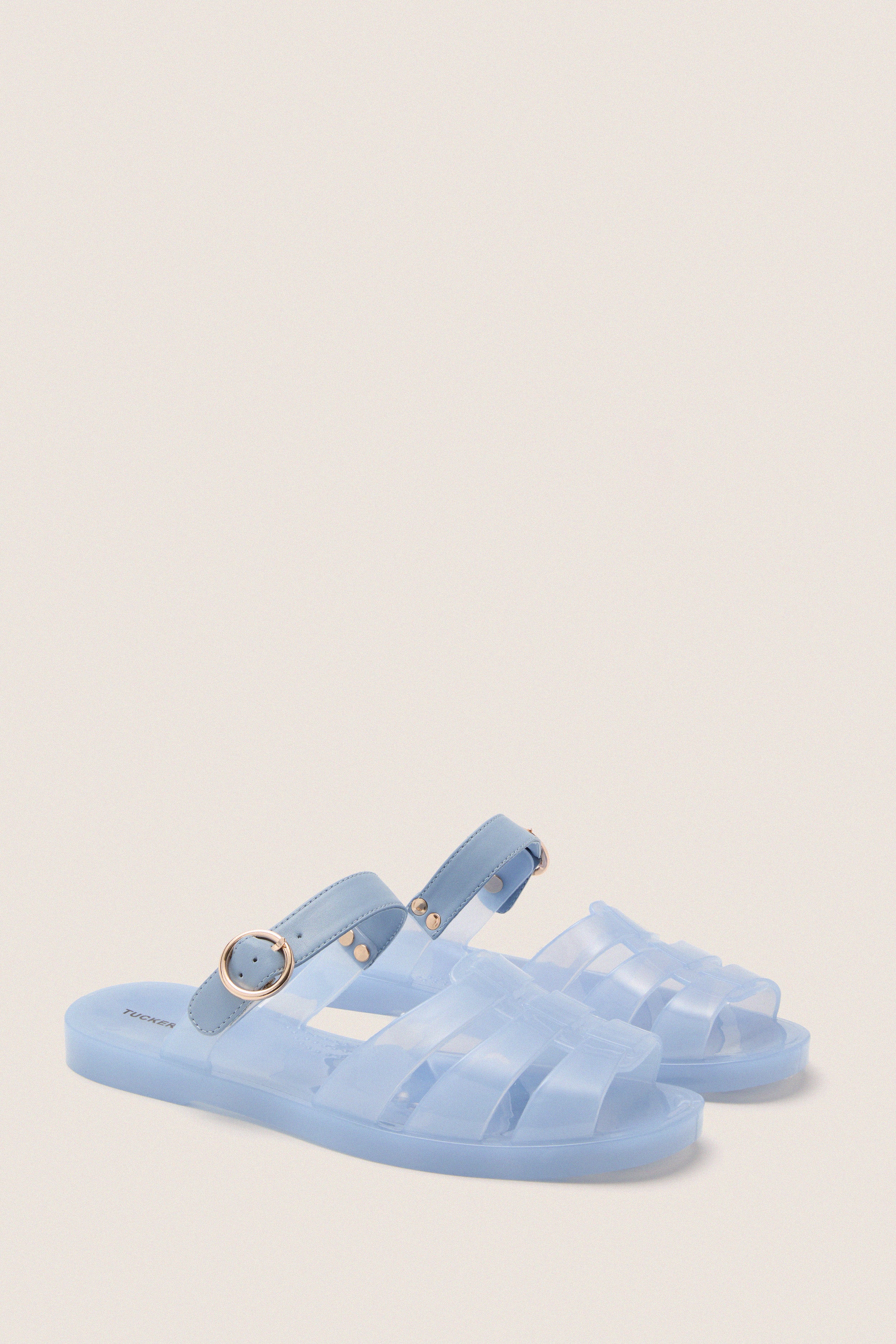 Blue Riley Jelly Sandals - Image 4