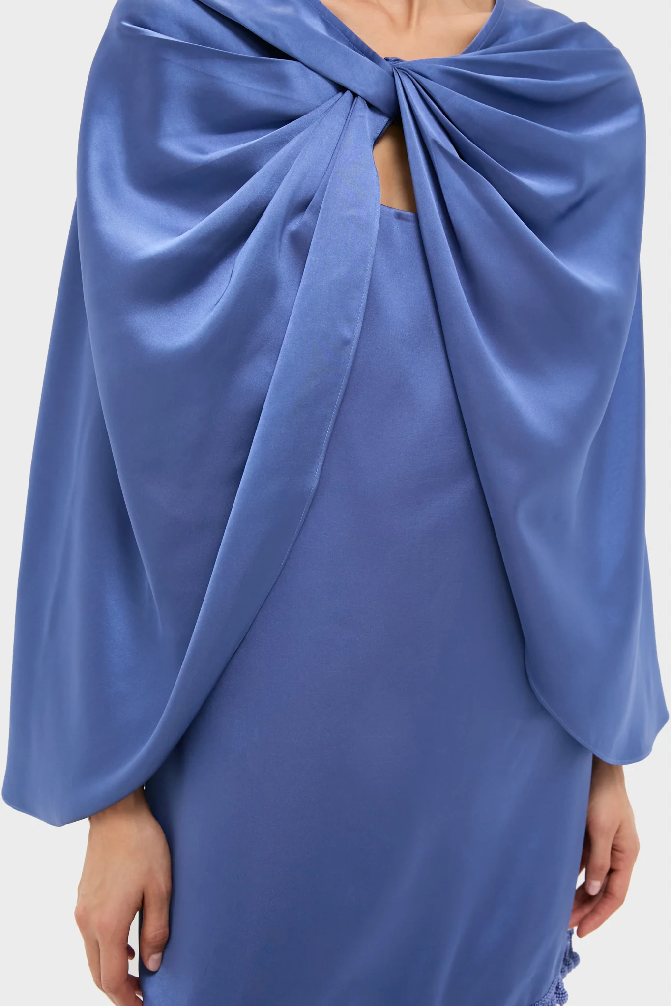 Blue Satin Mountbatten Cape - Image 2
