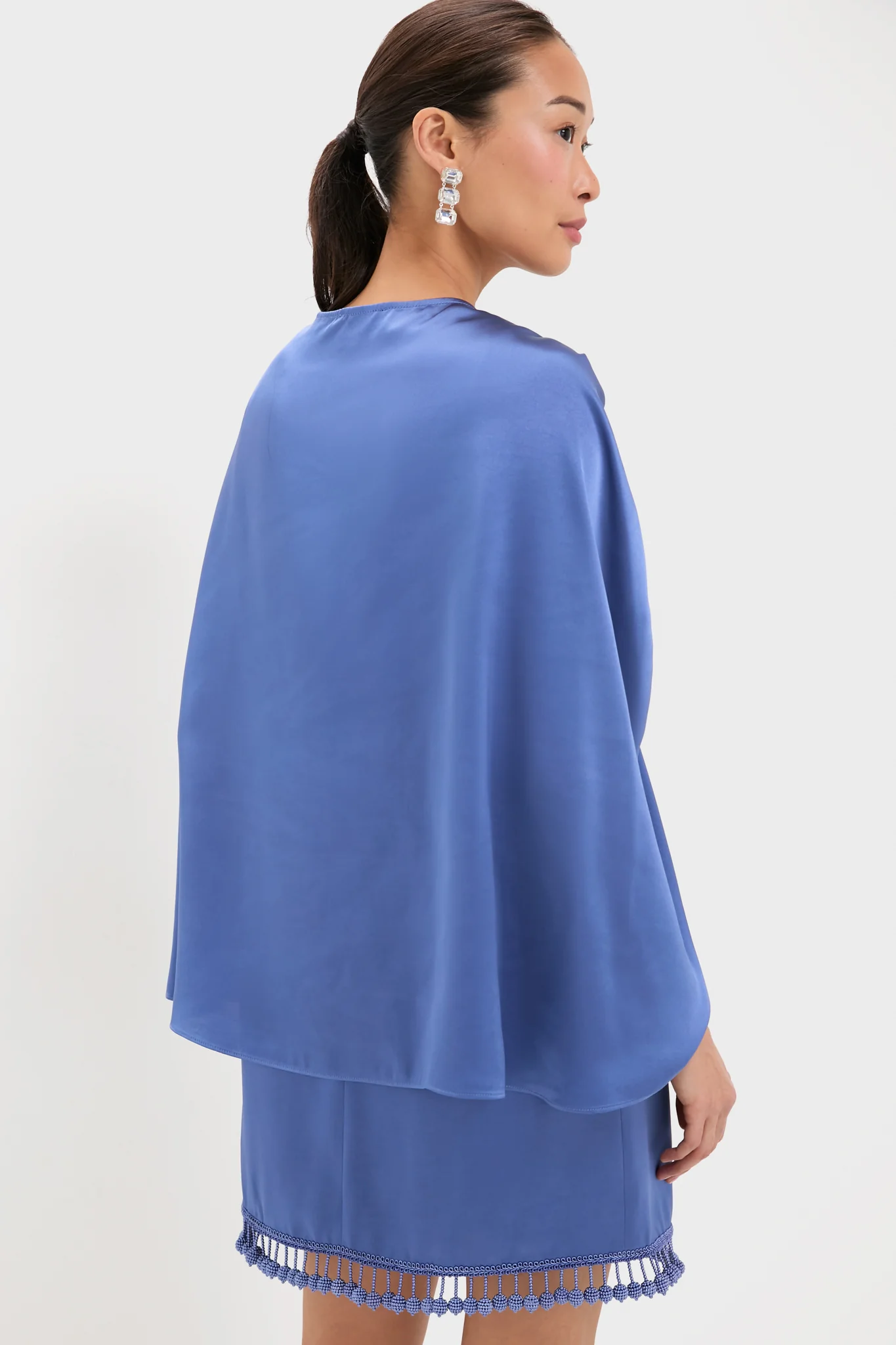 Blue Satin Mountbatten Cape - Image 4