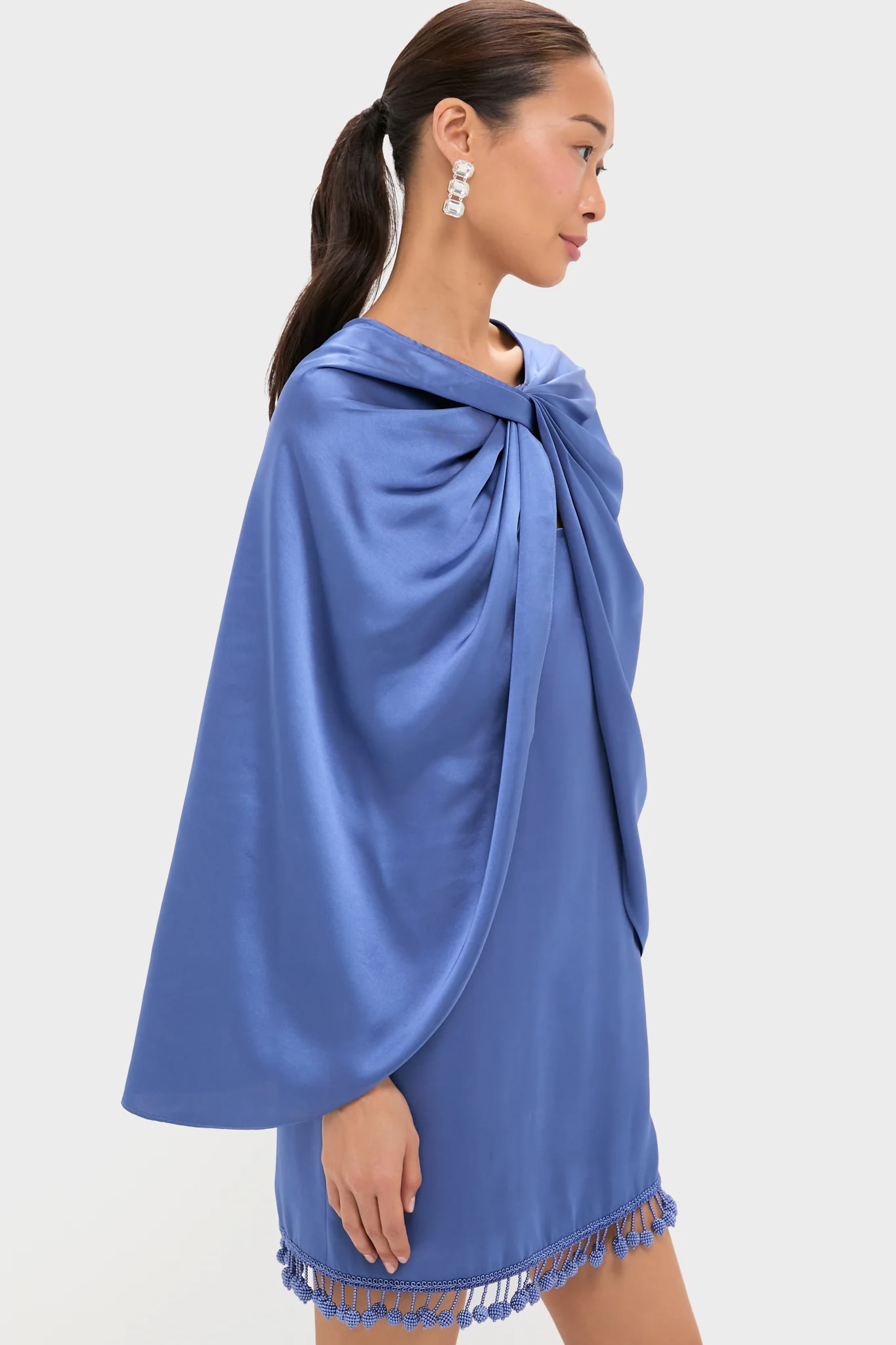 Blue Satin Mountbatten Cape - Image 5