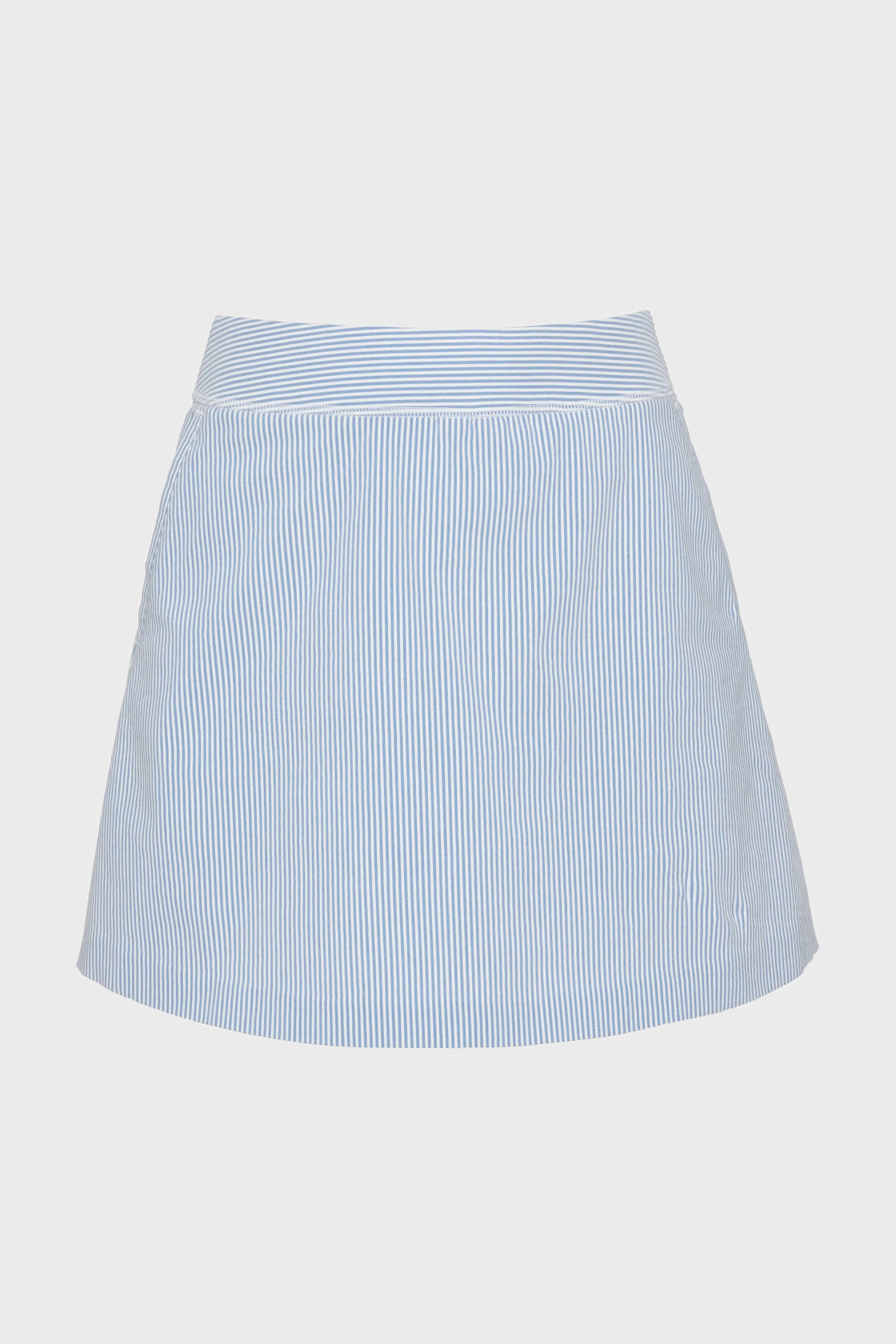 Blue 16 Inch Performance Seersucker Winefred Golf Skirt - Image 7