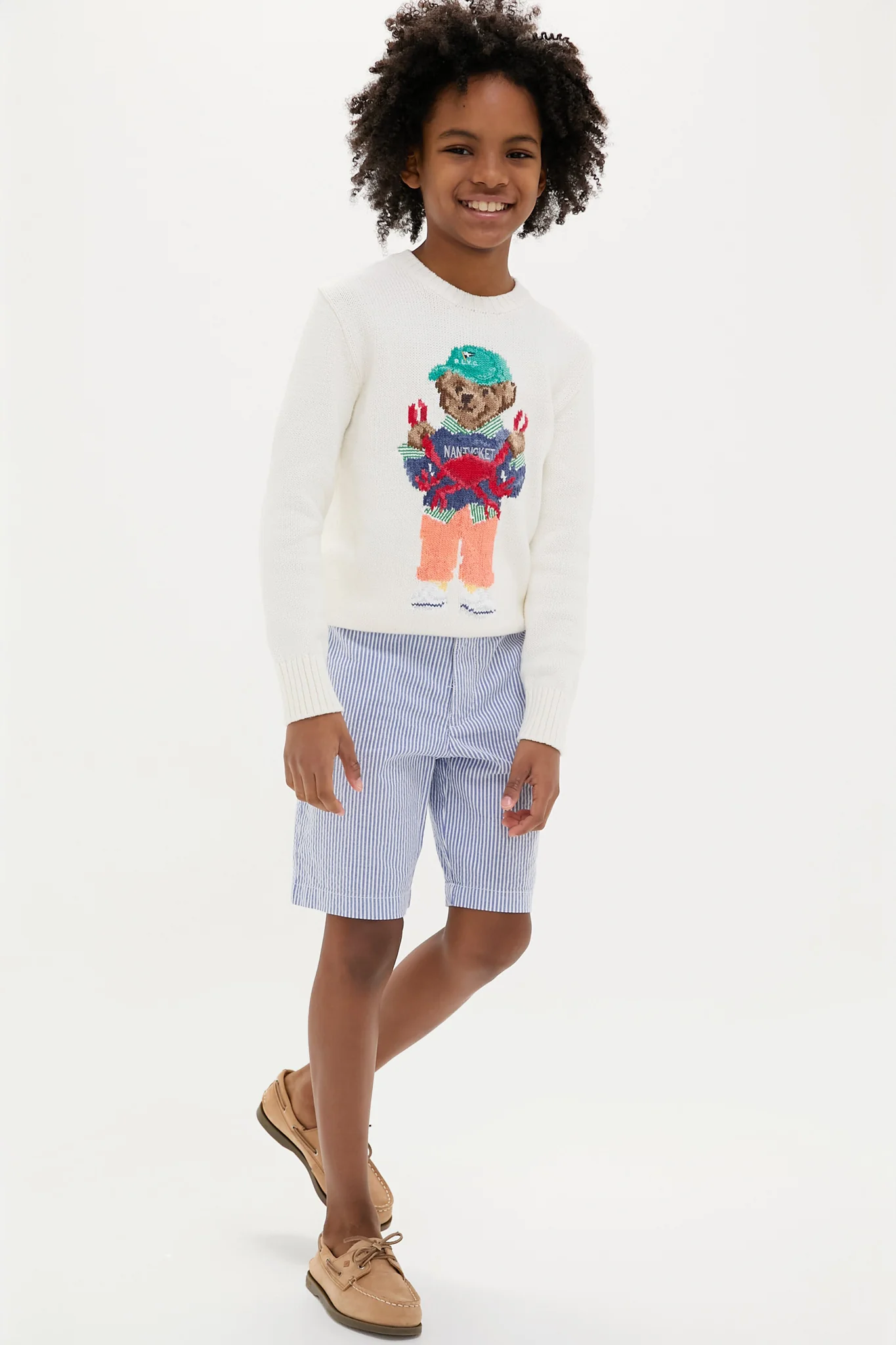 Blue Seersucker Preppy Short - Image 2