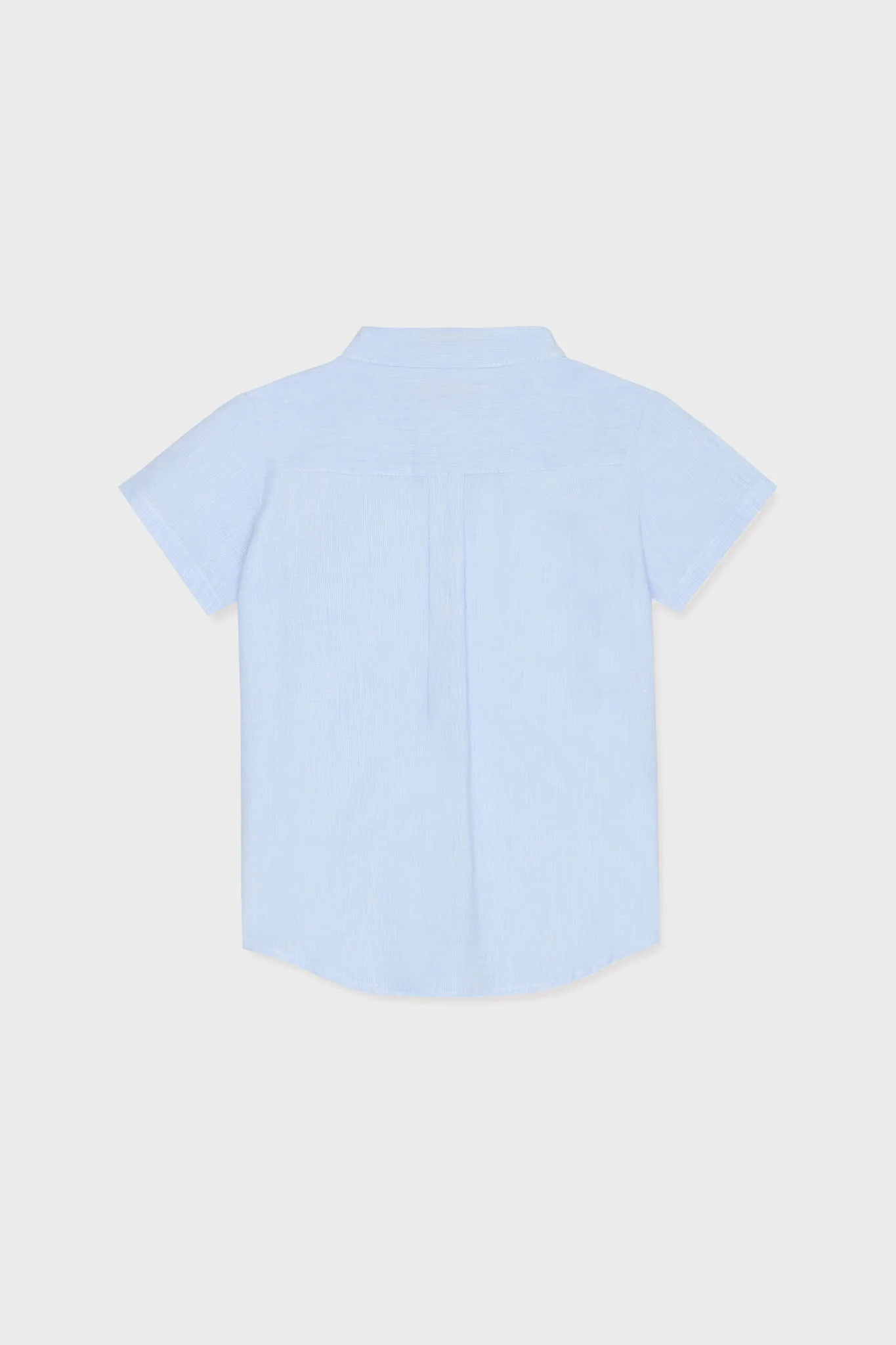 Blue Stripe Arcos Linen Mix Short Sleeve Shirt - Image 2