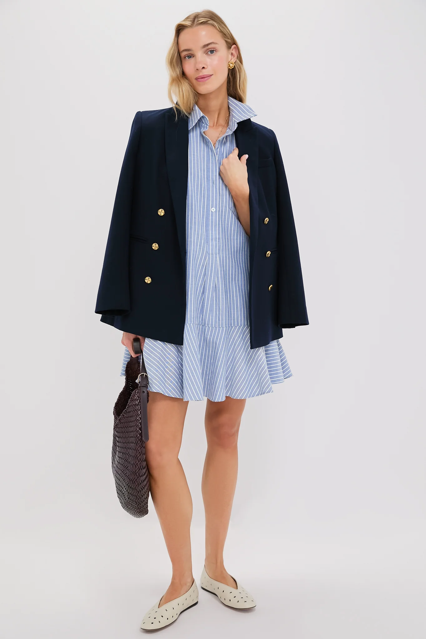 Blue Stripe Callahan Shirt Dress - Image 3