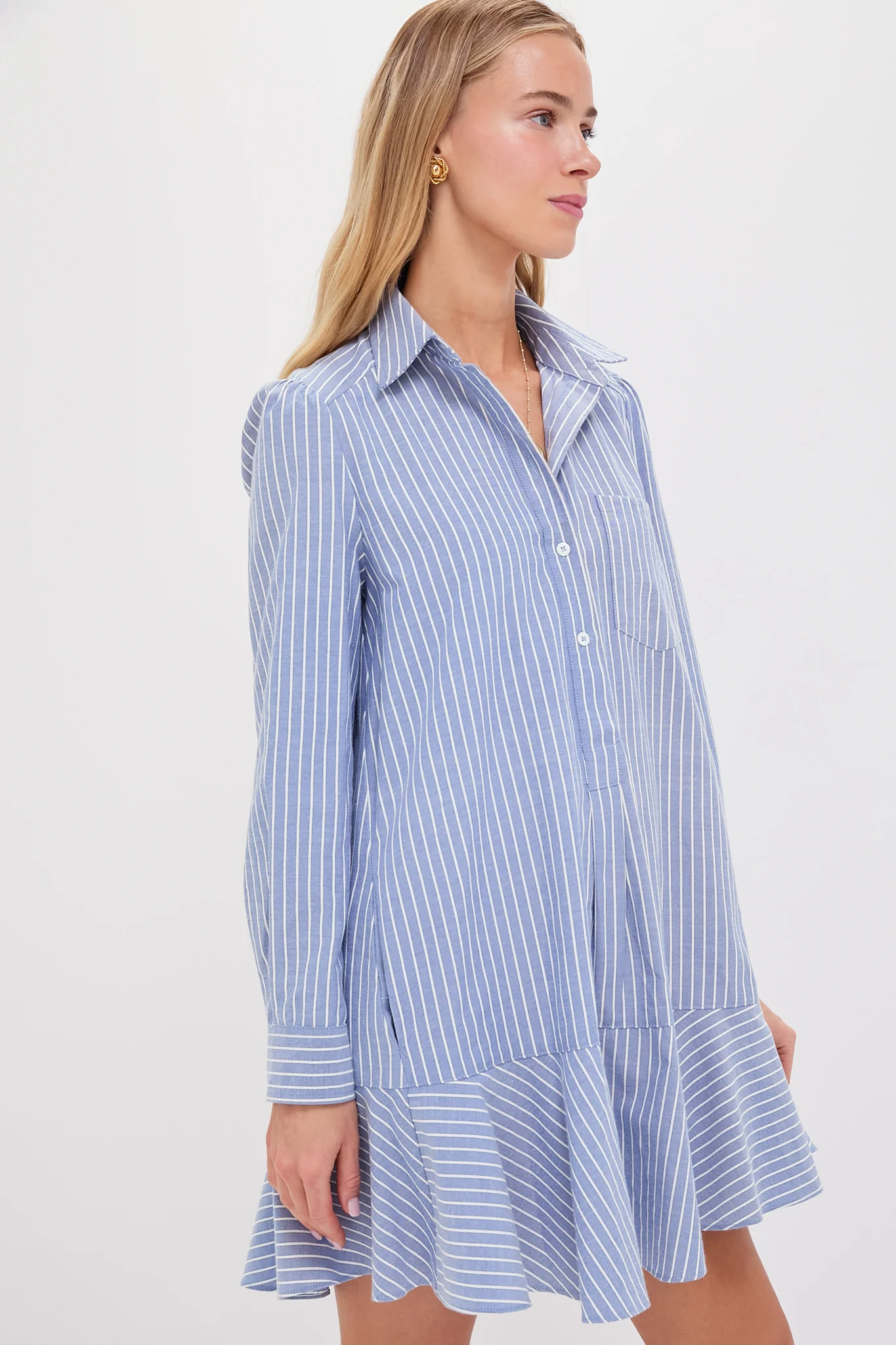 Blue Stripe Callahan Shirt Dress - Image 4
