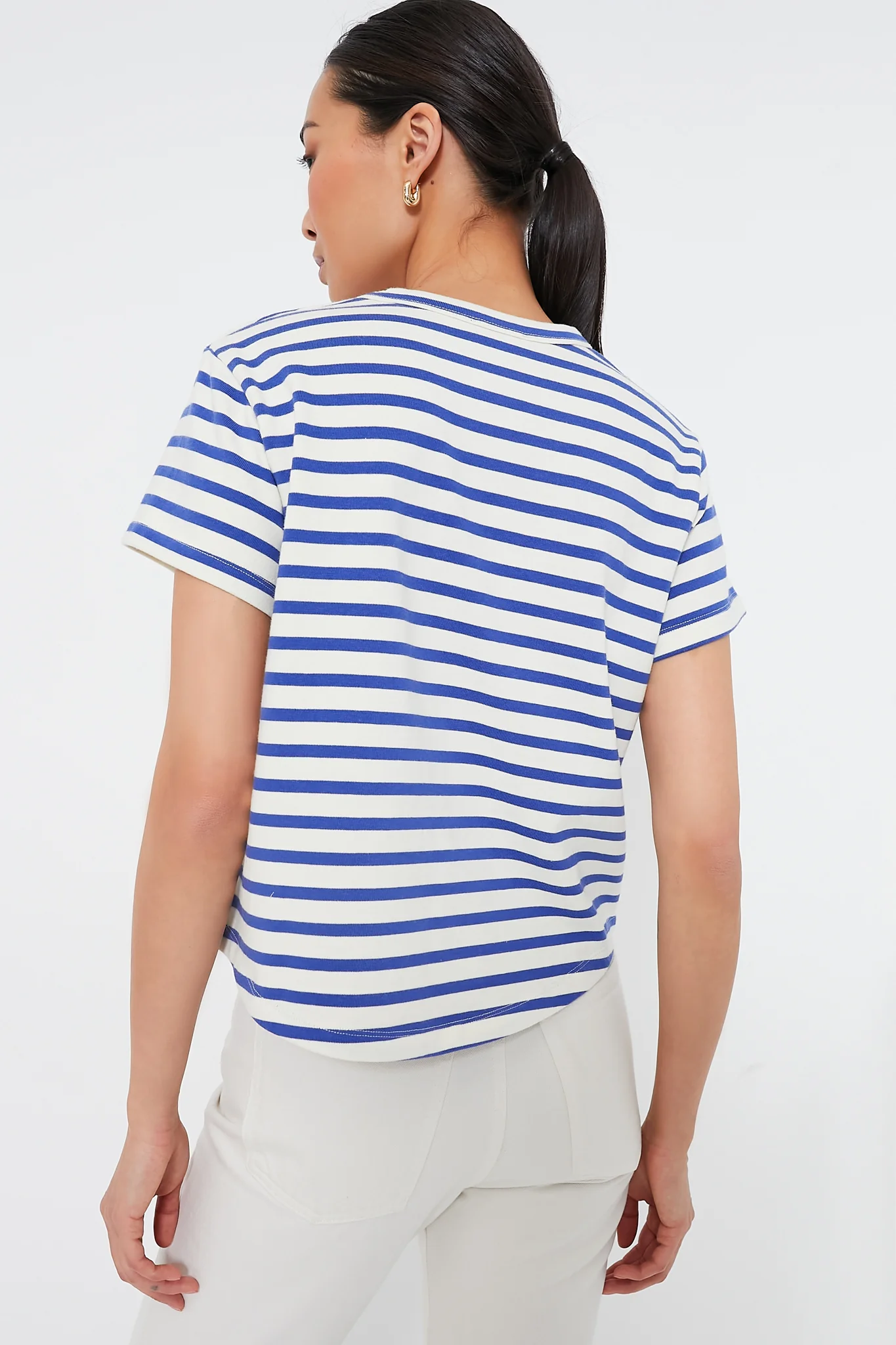 Blue Stripe Parker Classic Tee - Image 4