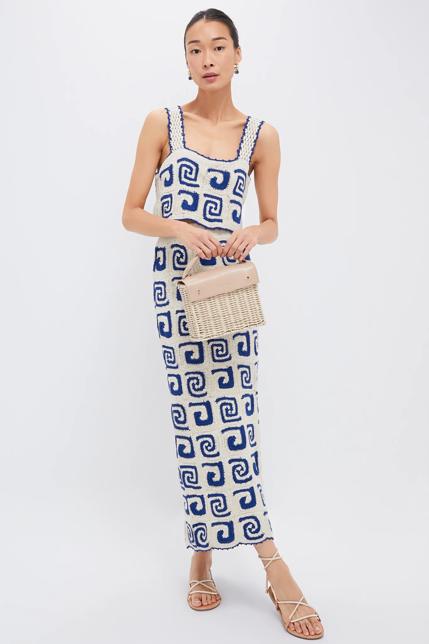 Blue Swirl Crochet Ana Skirt - Image 2