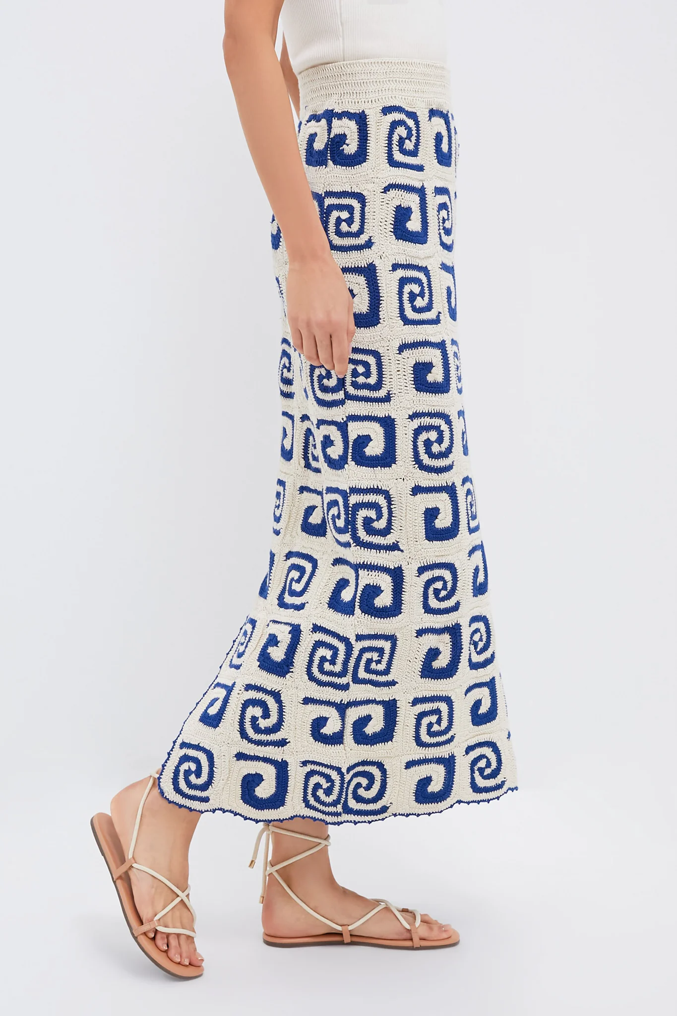 Blue Swirl Crochet Ana Skirt - Image 3
