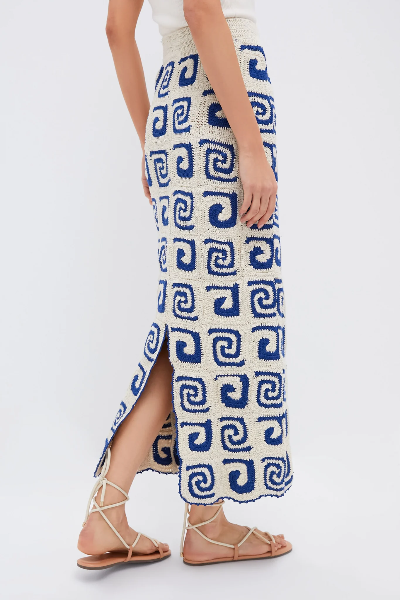 Blue Swirl Crochet Ana Skirt - Image 4