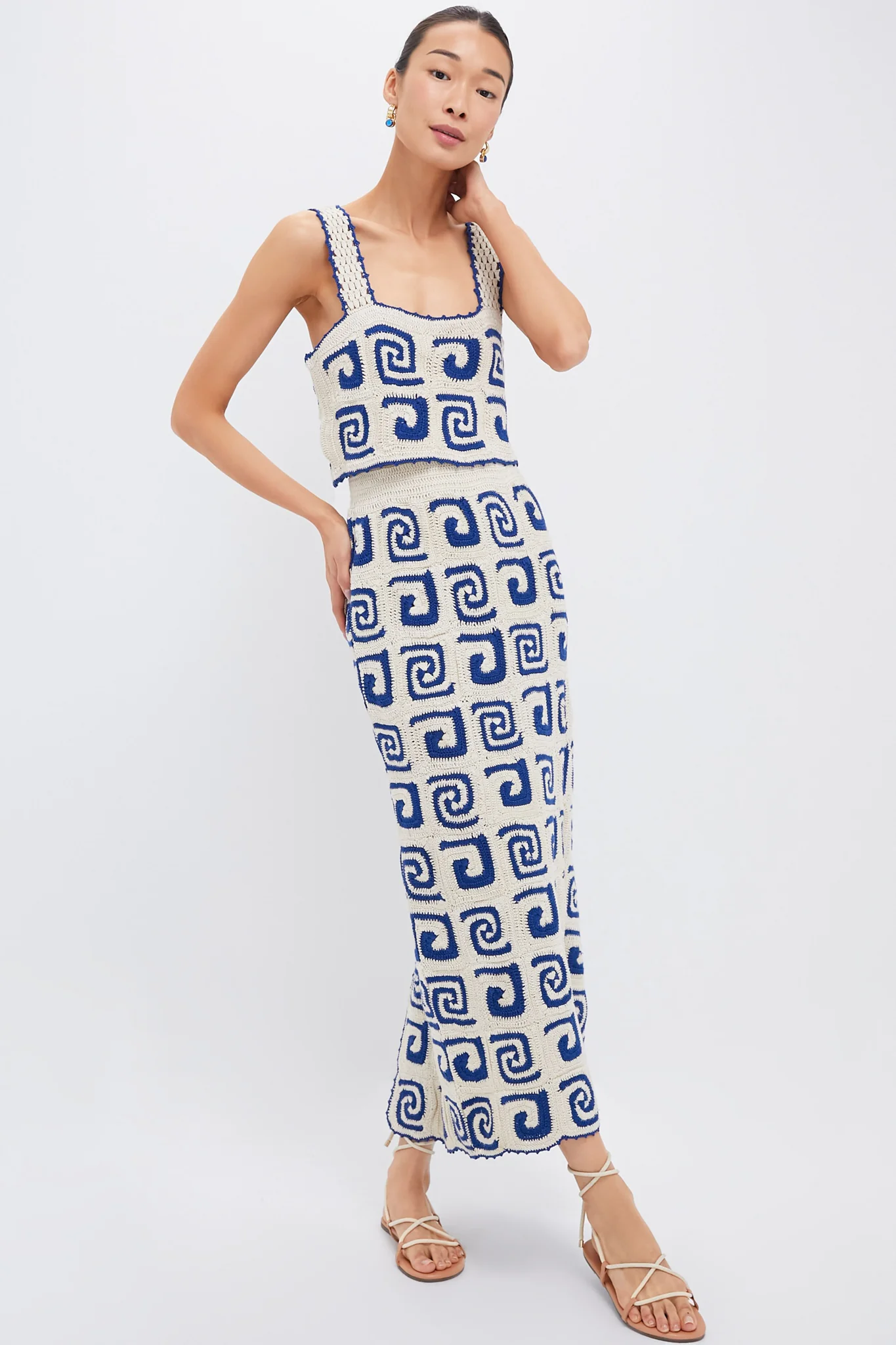 Blue Swirl Crochet Ana Skirt - Image 6