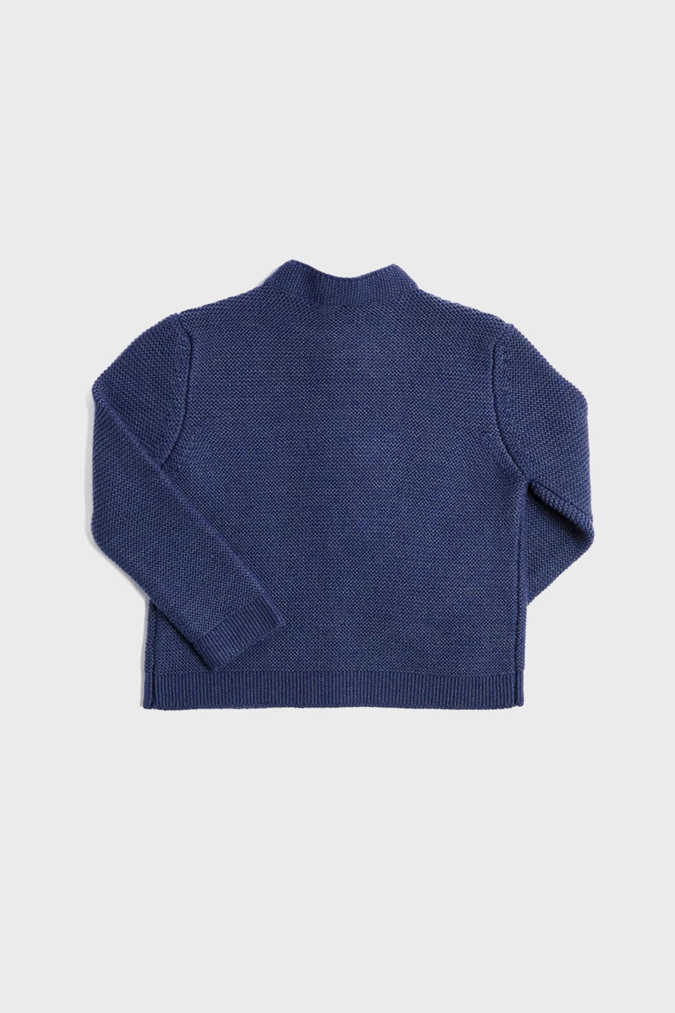 Toggle Fastening Knitted Cardigan in Blue - Image 3